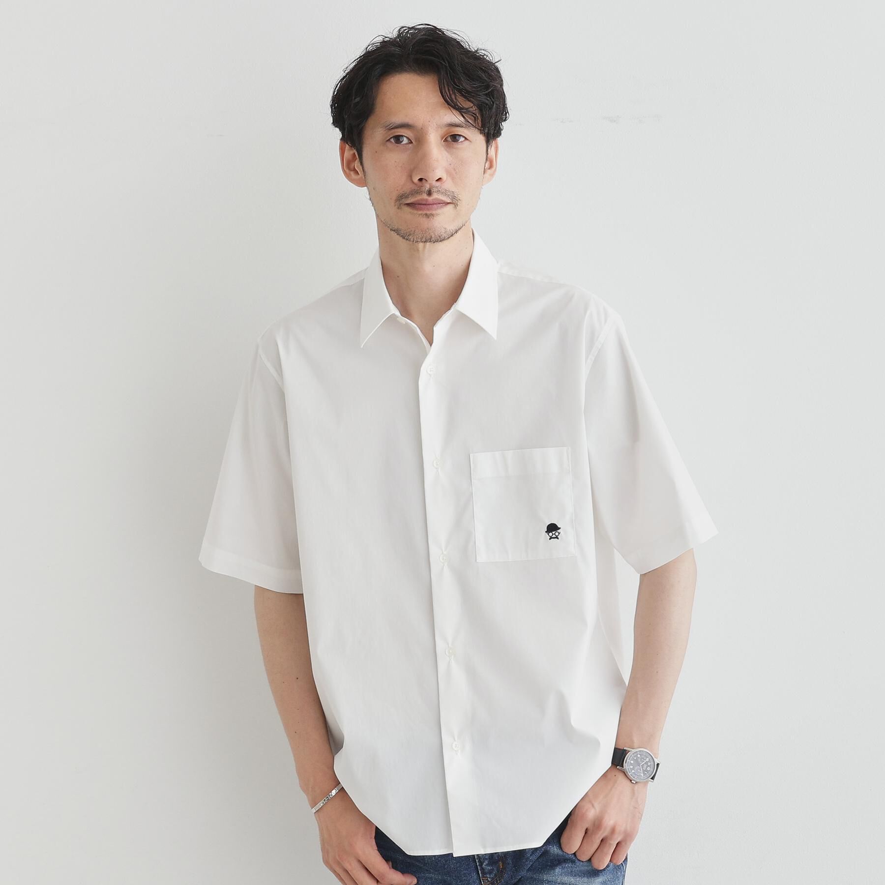 TAKEO KIKUCHI「【LIMITED】ワンポイント刺繍 半袖シャツ」|シャツ・ブラウス|