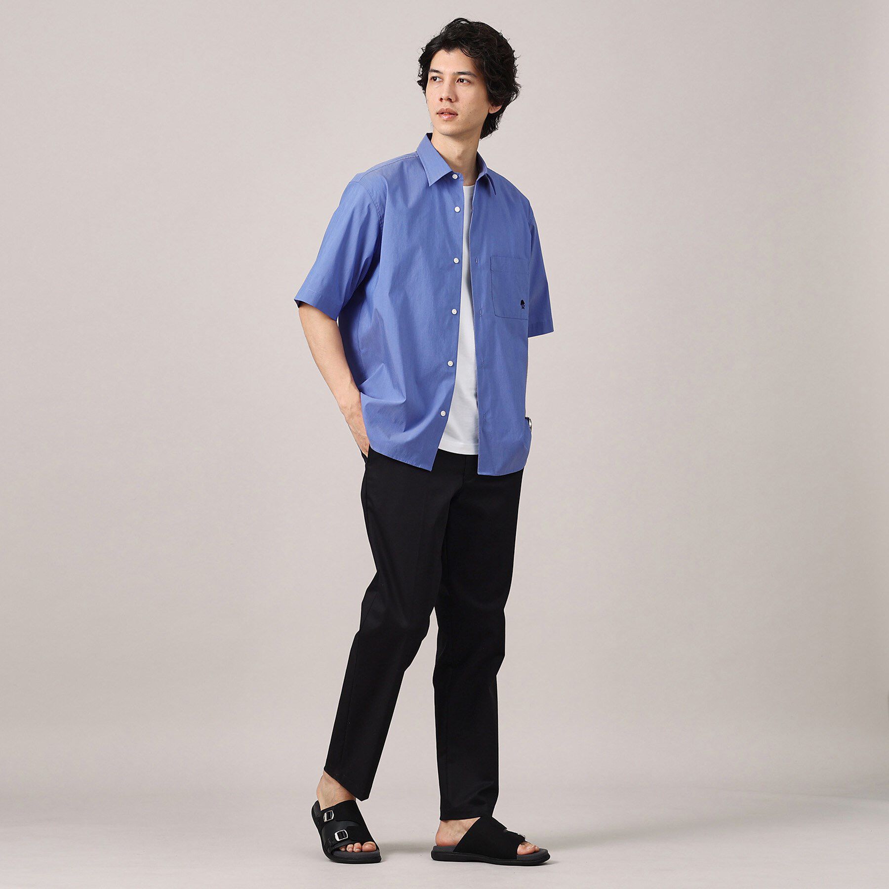 TAKEO KIKUCHI「【LIMITED】ワンポイント刺繍 半袖シャツ」|シャツ・ブラウス|