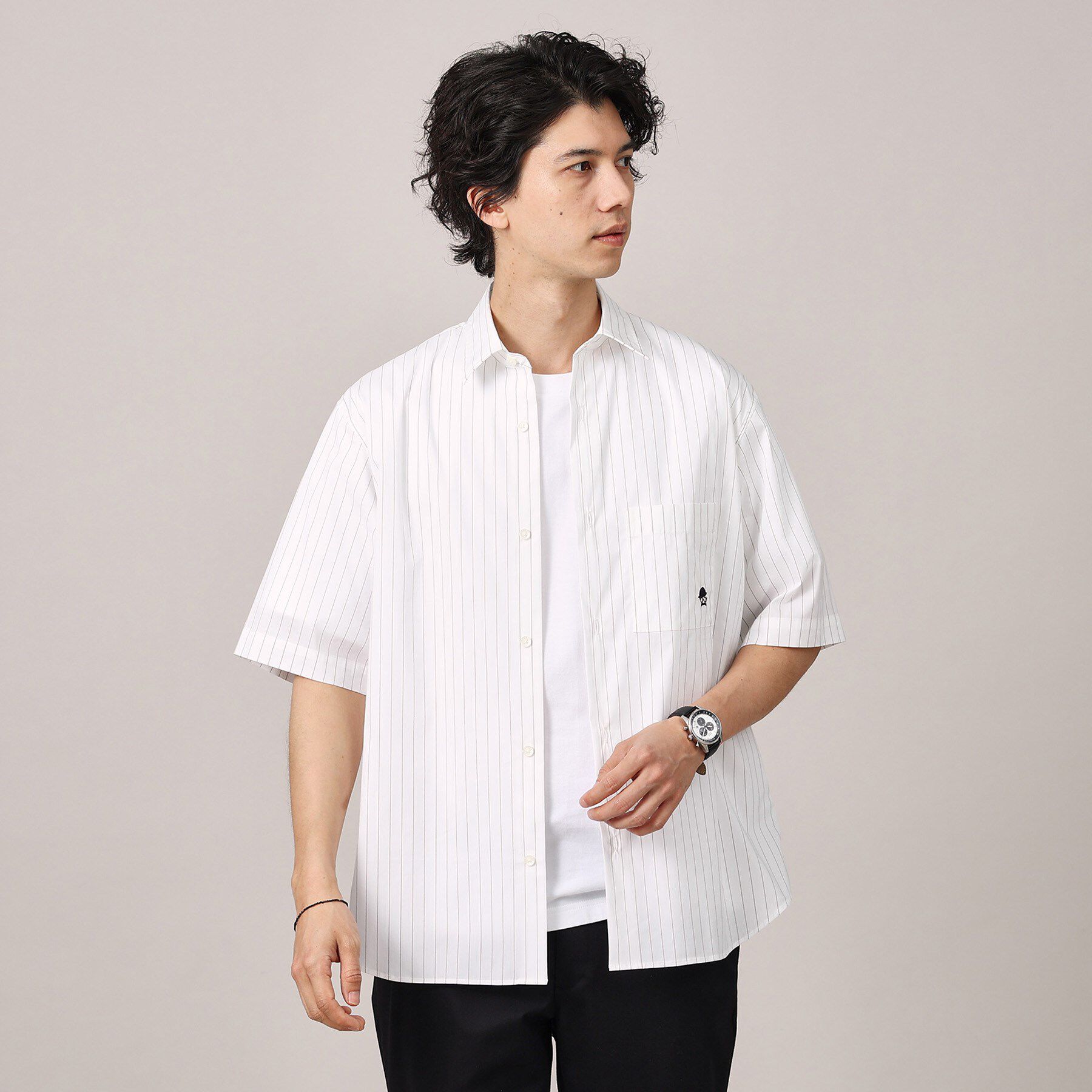 TAKEO KIKUCHI「【LIMITED】ワンポイント刺繍 半袖シャツ」|シャツ・ブラウス|