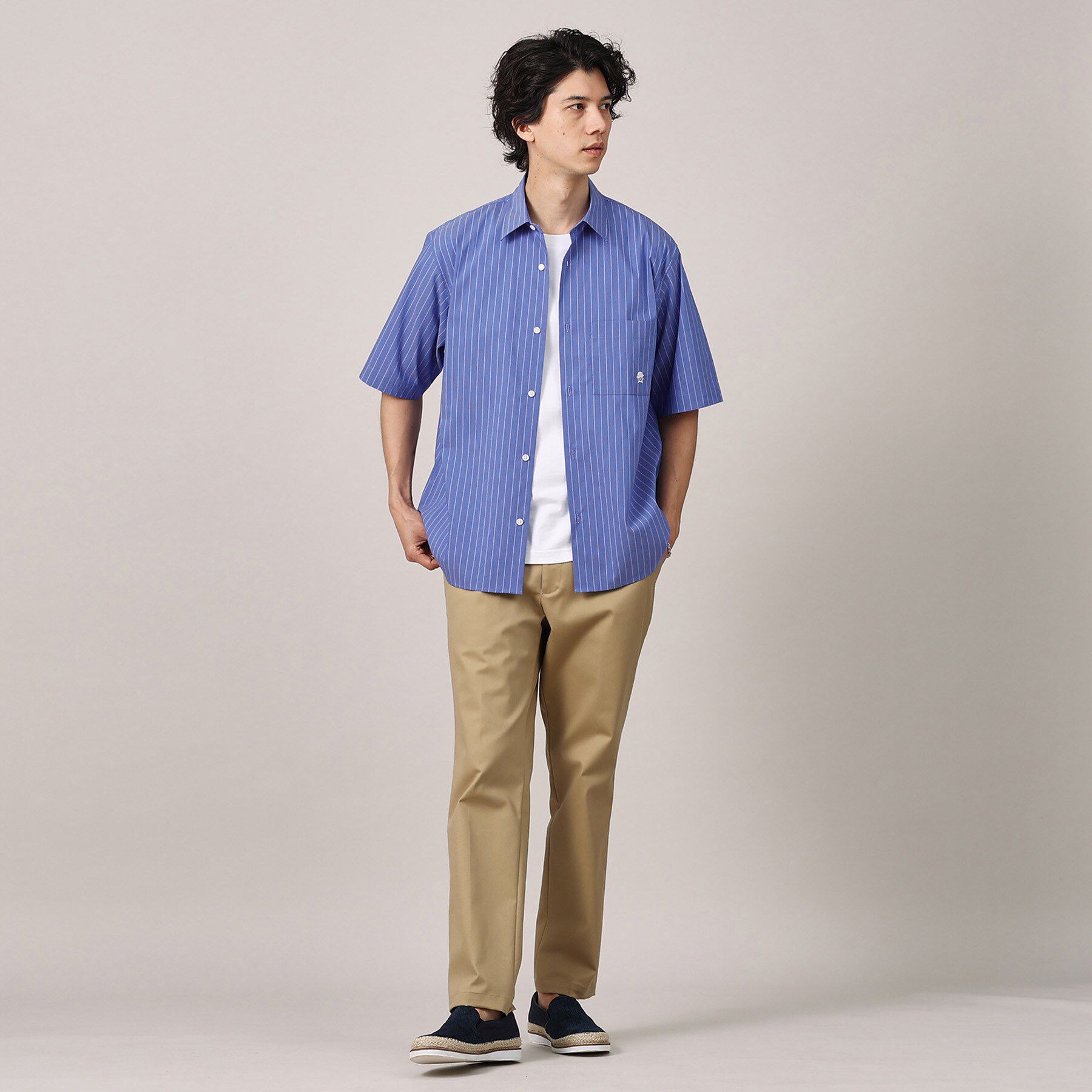 TAKEO KIKUCHI「【LIMITED】ワンポイント刺繍 半袖シャツ」|シャツ・ブラウス|