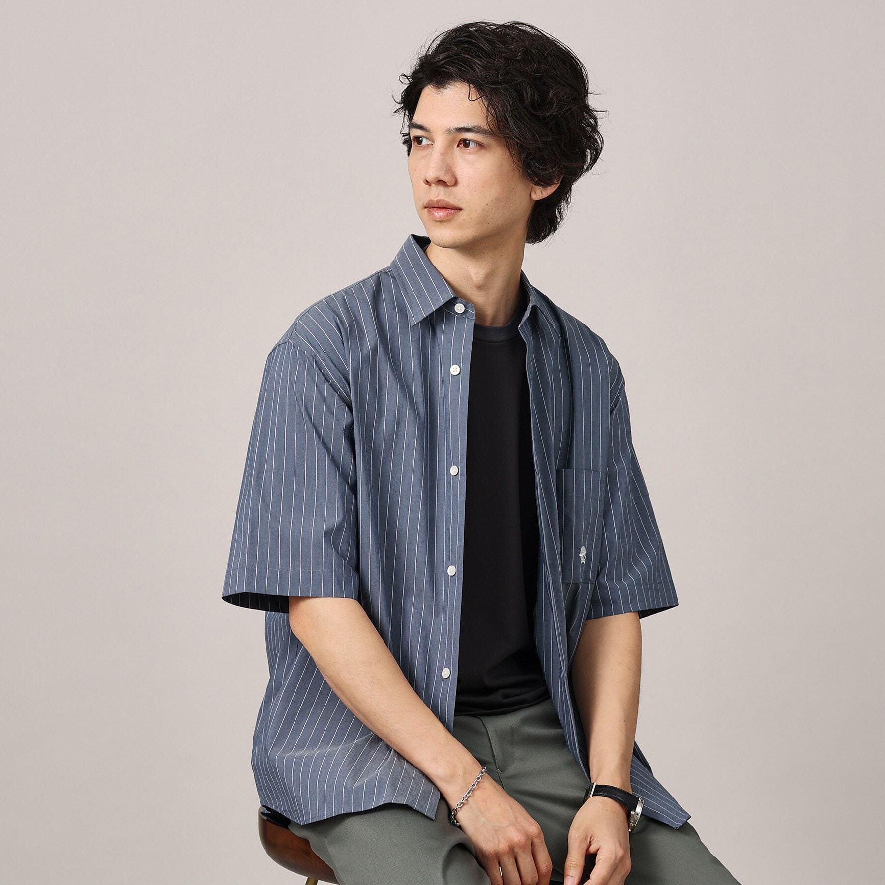 TAKEO KIKUCHI「【LIMITED】ワンポイント刺繍 半袖シャツ」|シャツ・ブラウス|