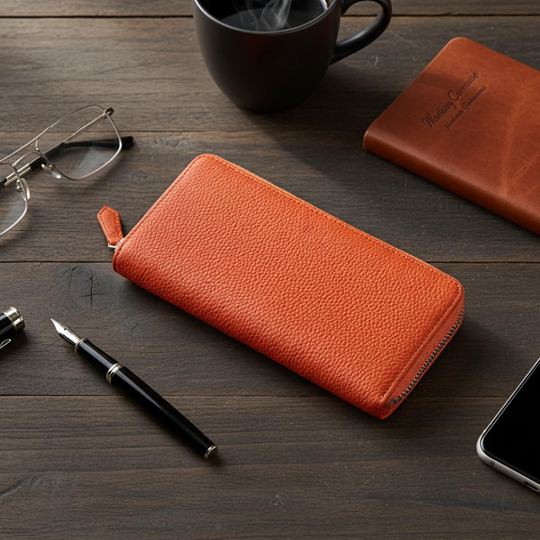TAKEO KIKUCHI「ソフトシュリンクレザー長財布」|財布|オレンジ(068)