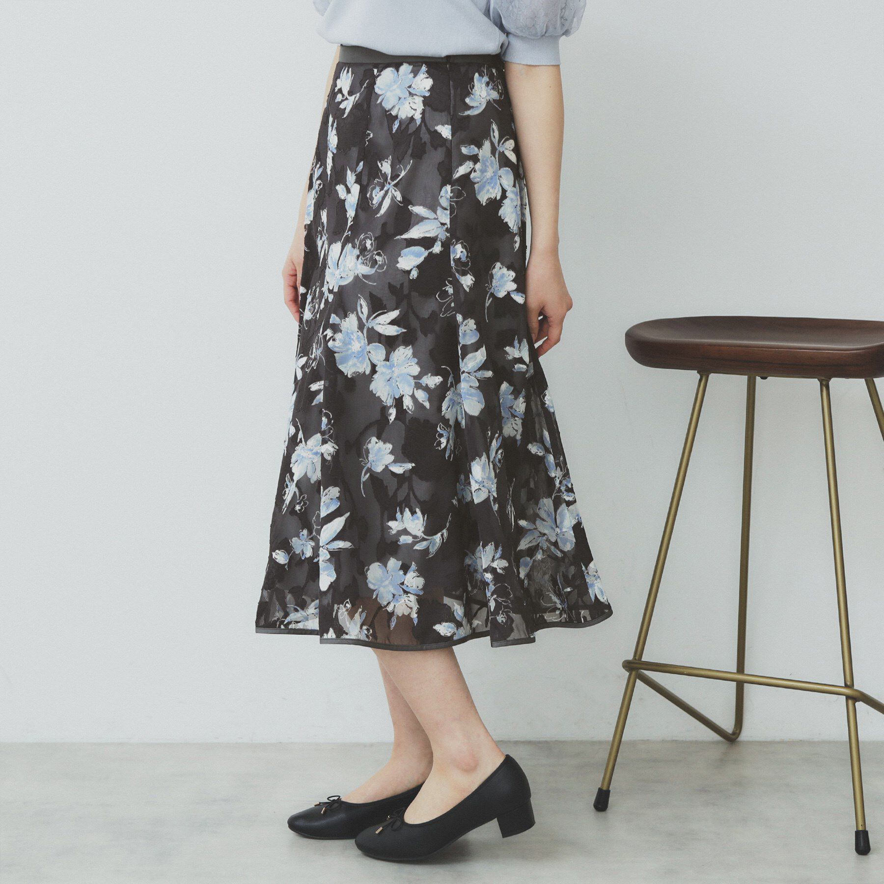 index「花柄マーメイドフレアスカート【洗濯機洗い可】」|スカート|