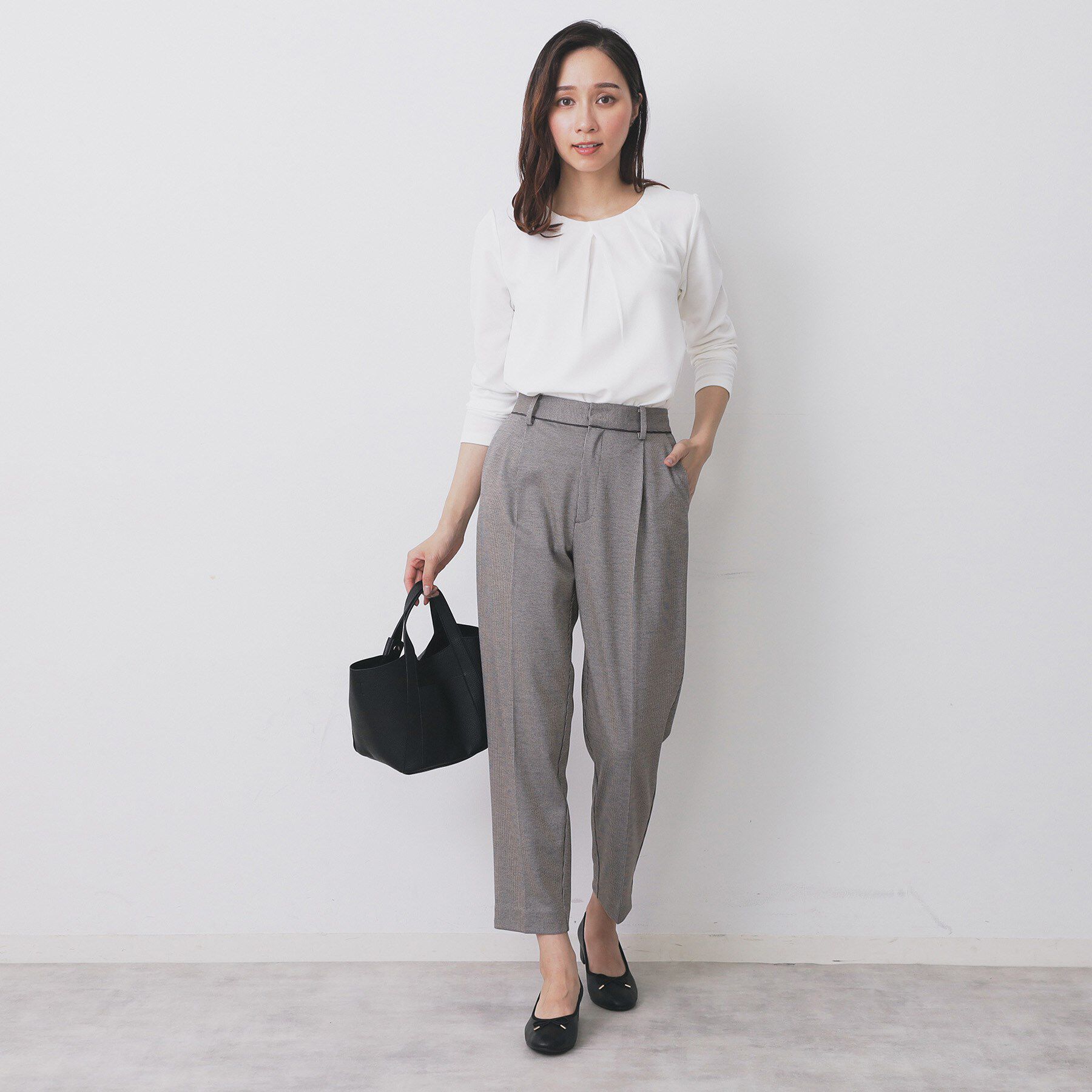 index「《丈が選べる》ストレッチテーパードパンツ/セットアップ対応【洗濯機OK/イージーアイロン】」|その他|