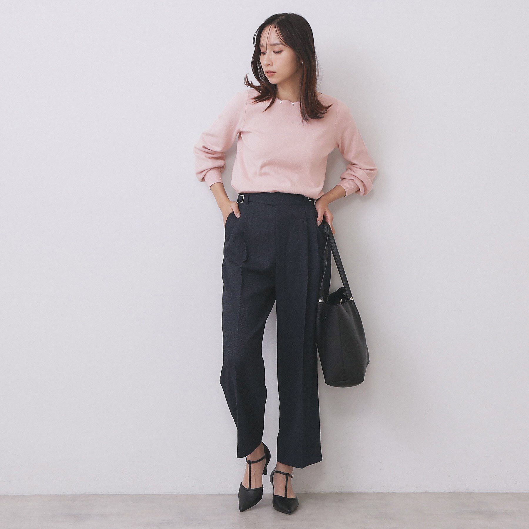 index「ラメスカラップビジューデザインニット【洗濯機OK】《6col/S～LL》」|ニット・セーター|