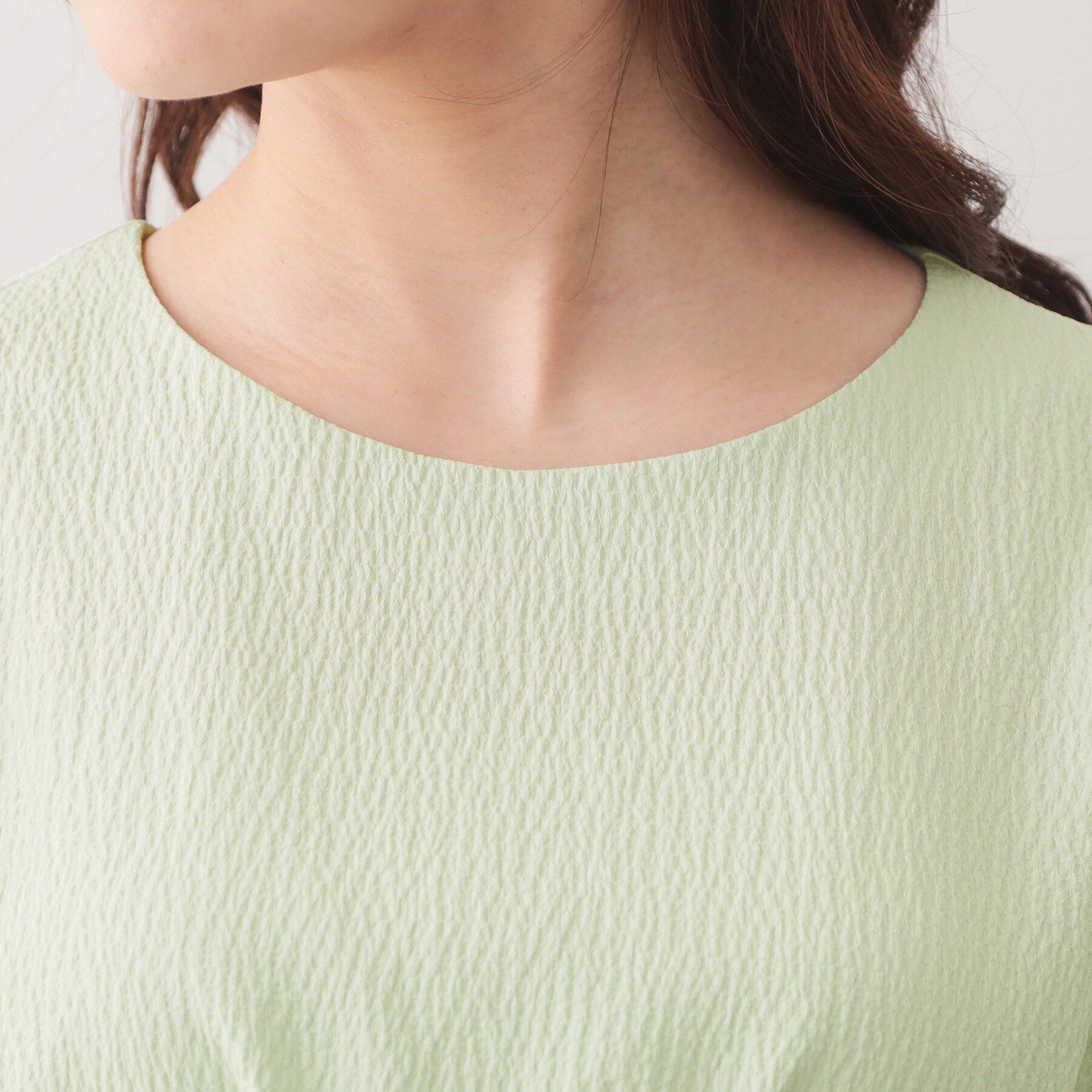 index「シボサイドリボンペプラムブラウス【洗濯機OK／防シワ／ストレッチ／イージーアイロン】」|シャツ・ブラウス|