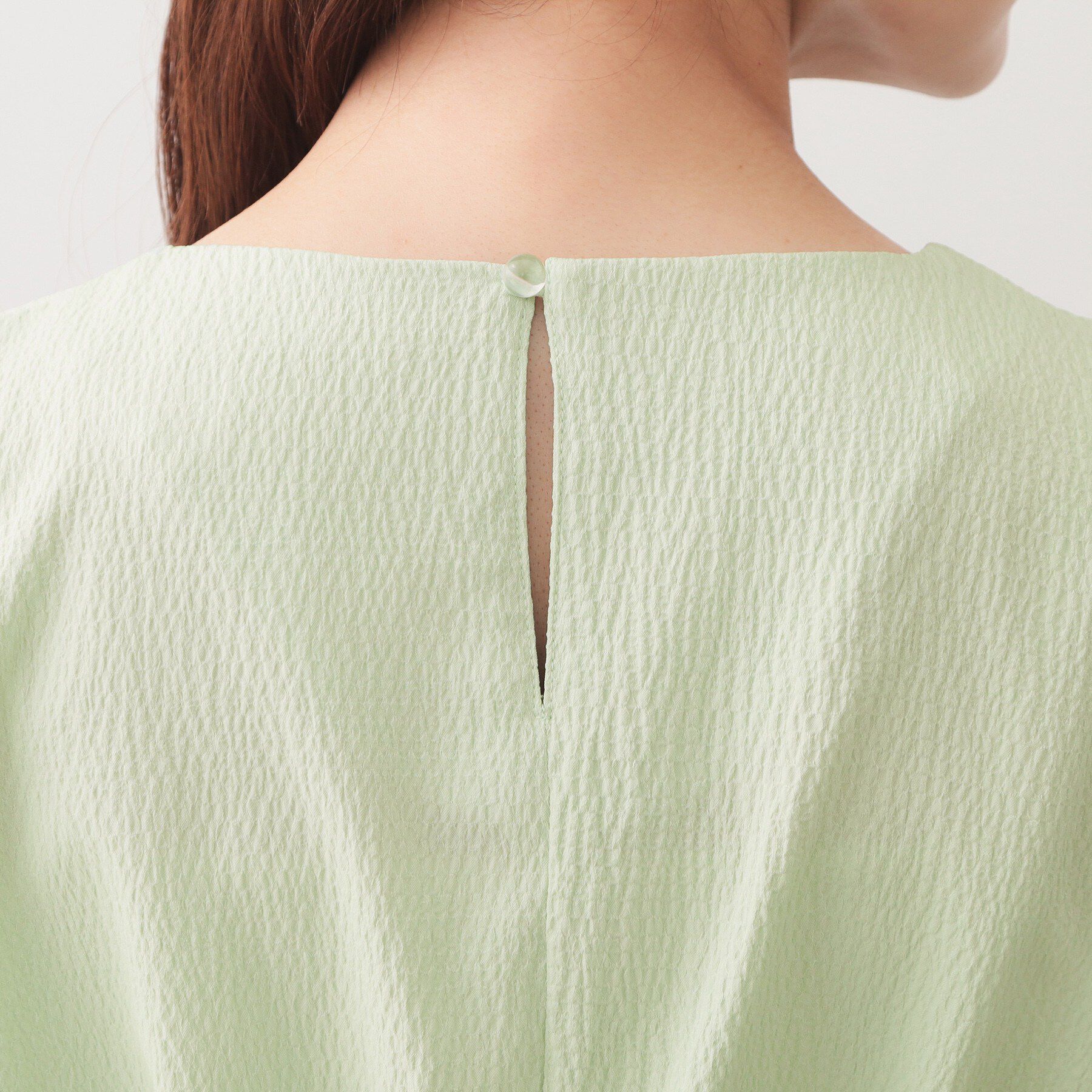 index「シボサイドリボンペプラムブラウス【洗濯機OK／防シワ／ストレッチ／イージーアイロン】」|シャツ・ブラウス|