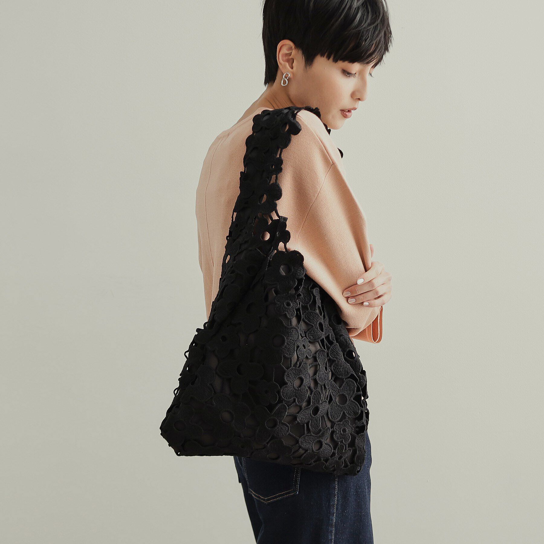 OPAQUE.CLIP「フラワーレーストートバッグ」|トートバッグ|