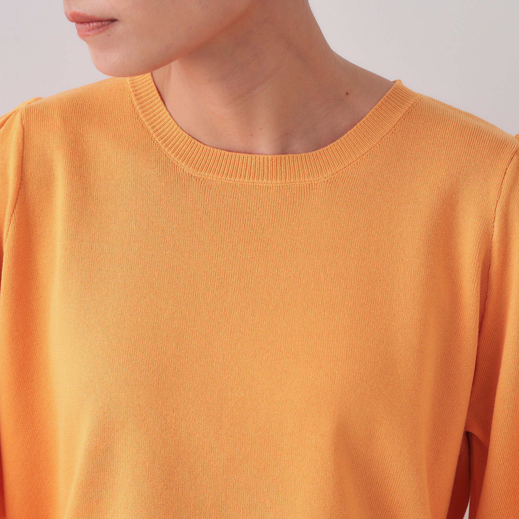 OPAQUE.CLIP「《5色展開》シアーフレアスリーブニット【洗濯機洗い可】」|ニット・セーター|