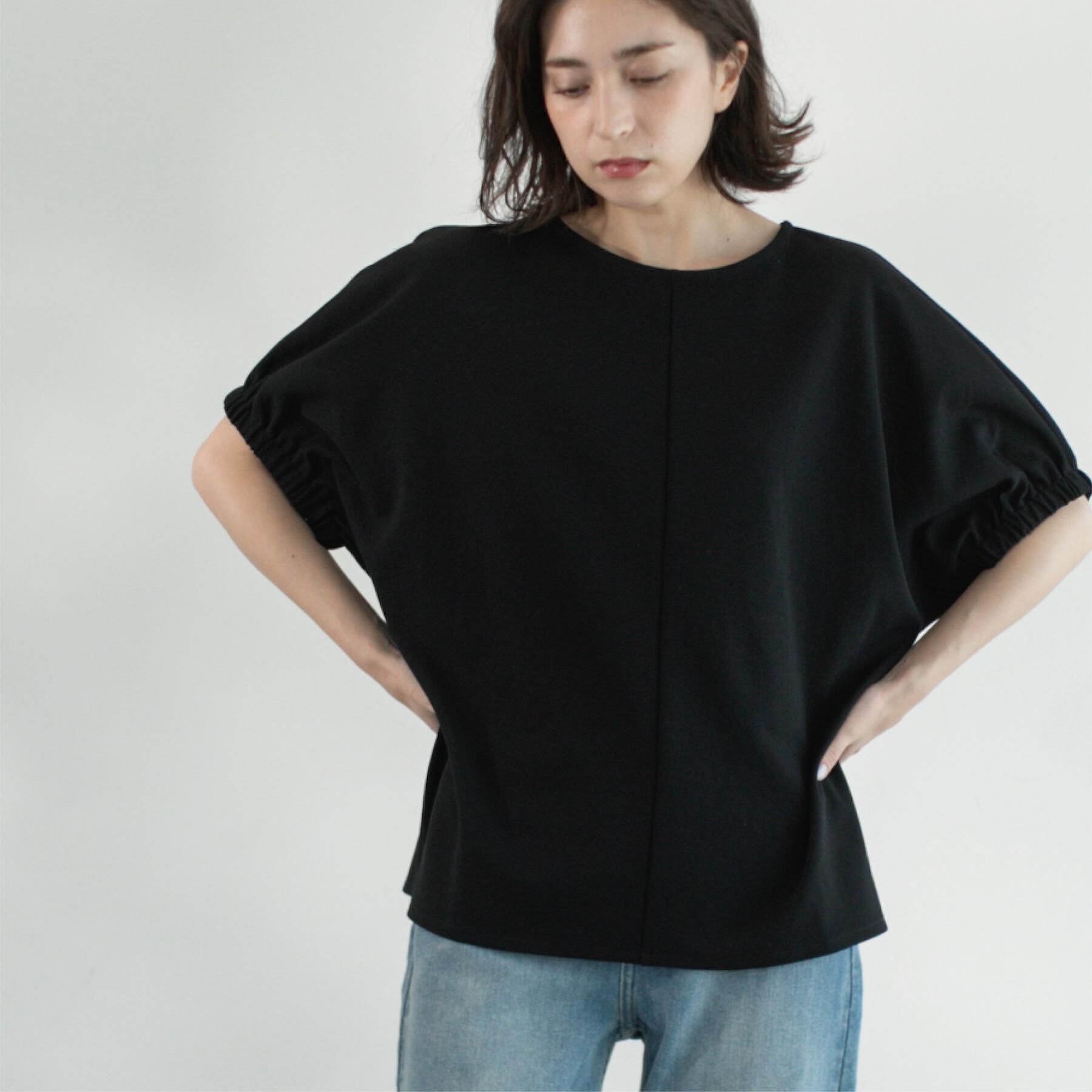 OPAQUE.CLIP「ギャザードルマンスリーブトップス【UV/吸水速乾/洗濯機洗い可】」|Tシャツ・カットソー|