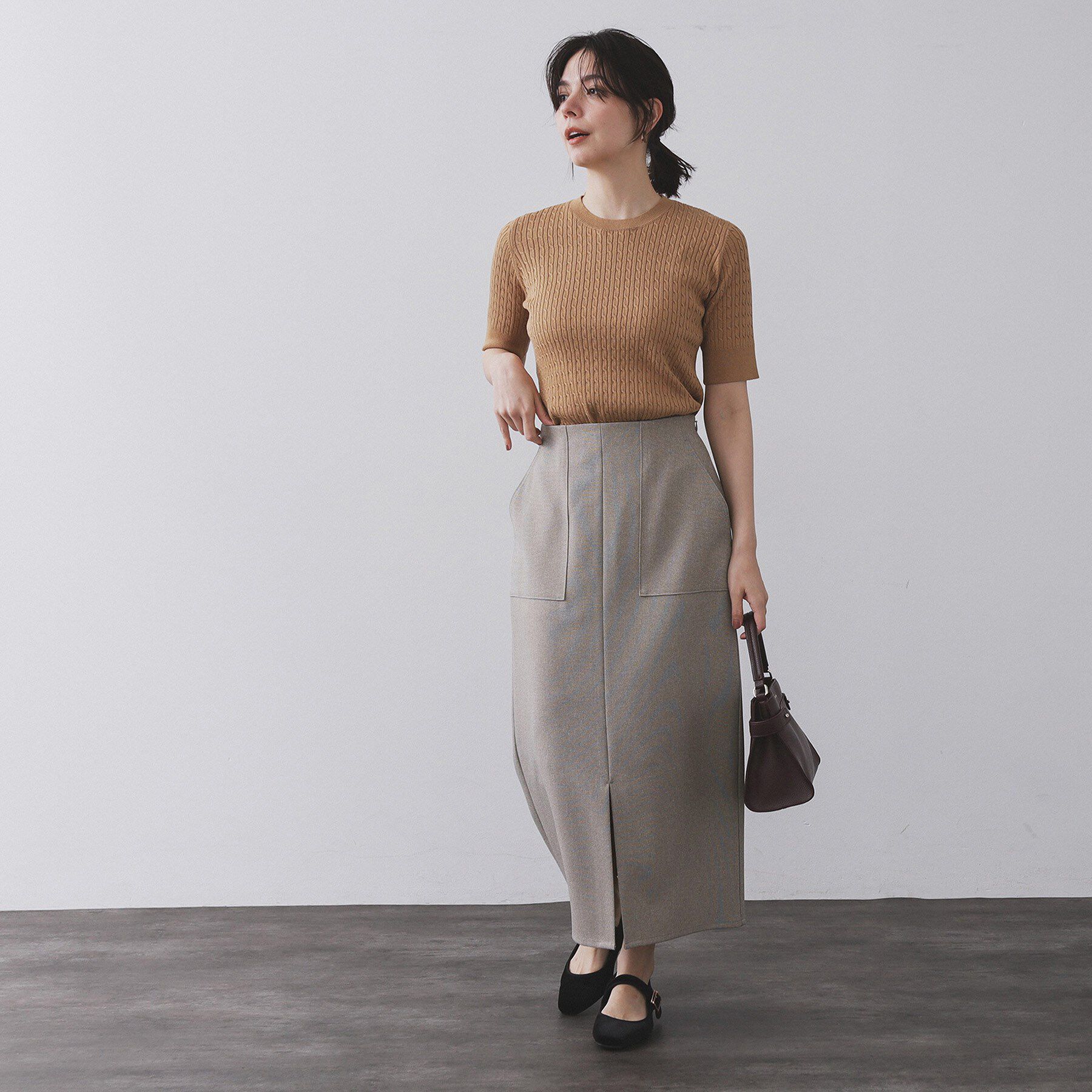 OPAQUE.CLIP「ストレッチダブルポケットタイトスカート【洗える】」|スカート|