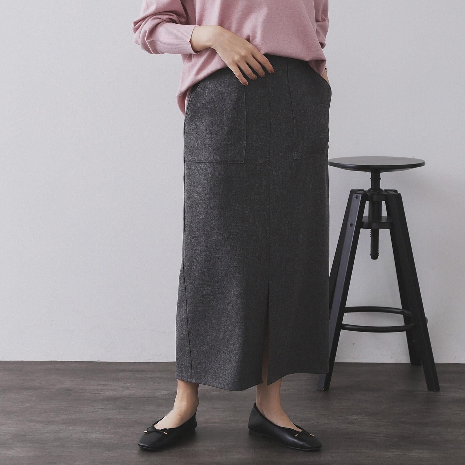 OPAQUE.CLIP「ストレッチダブルポケットタイトスカート【洗える】」|スカート|