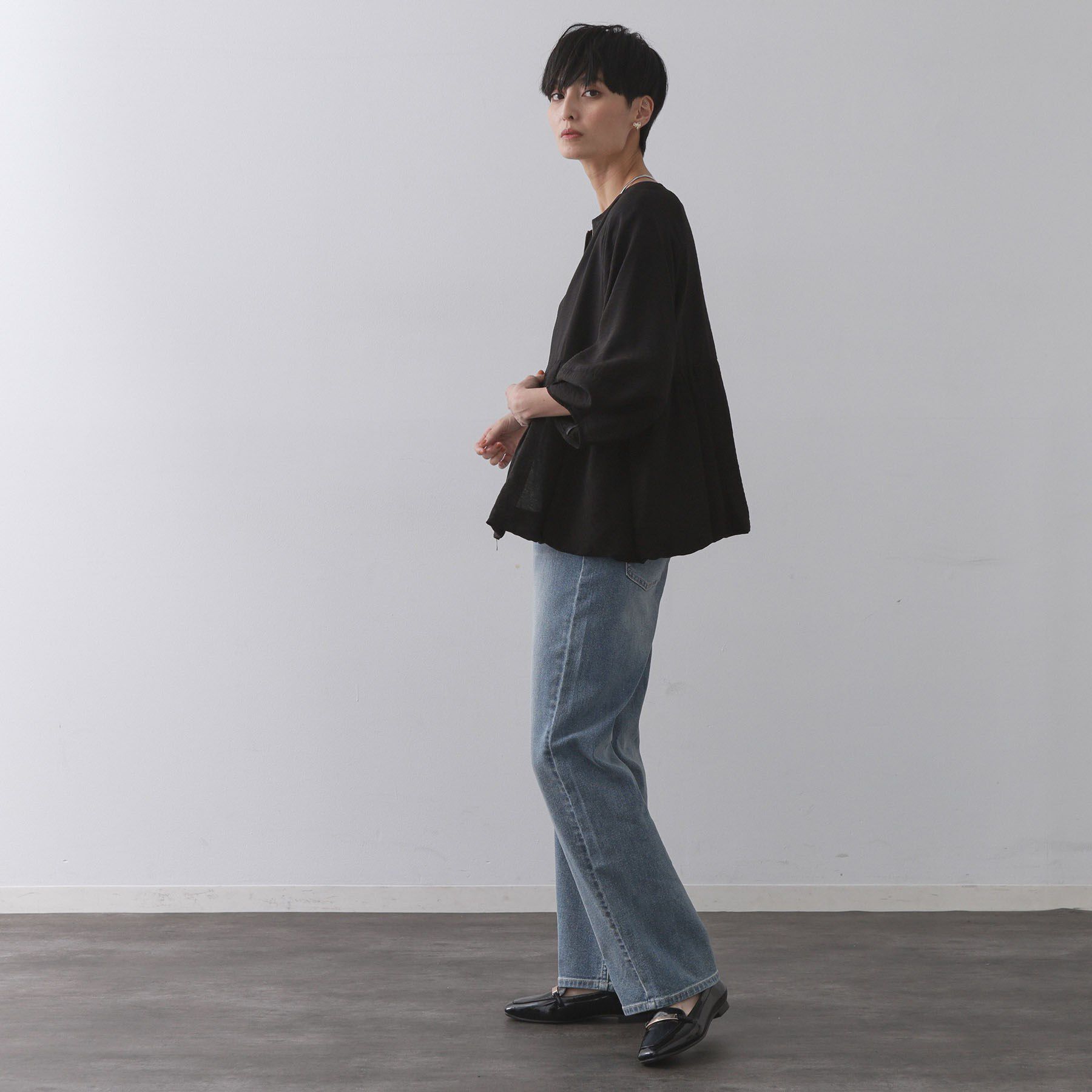 OPAQUE.CLIP「シアーバルーンペプラムブルゾン【洗える】」|ブルゾン・スタジャン|