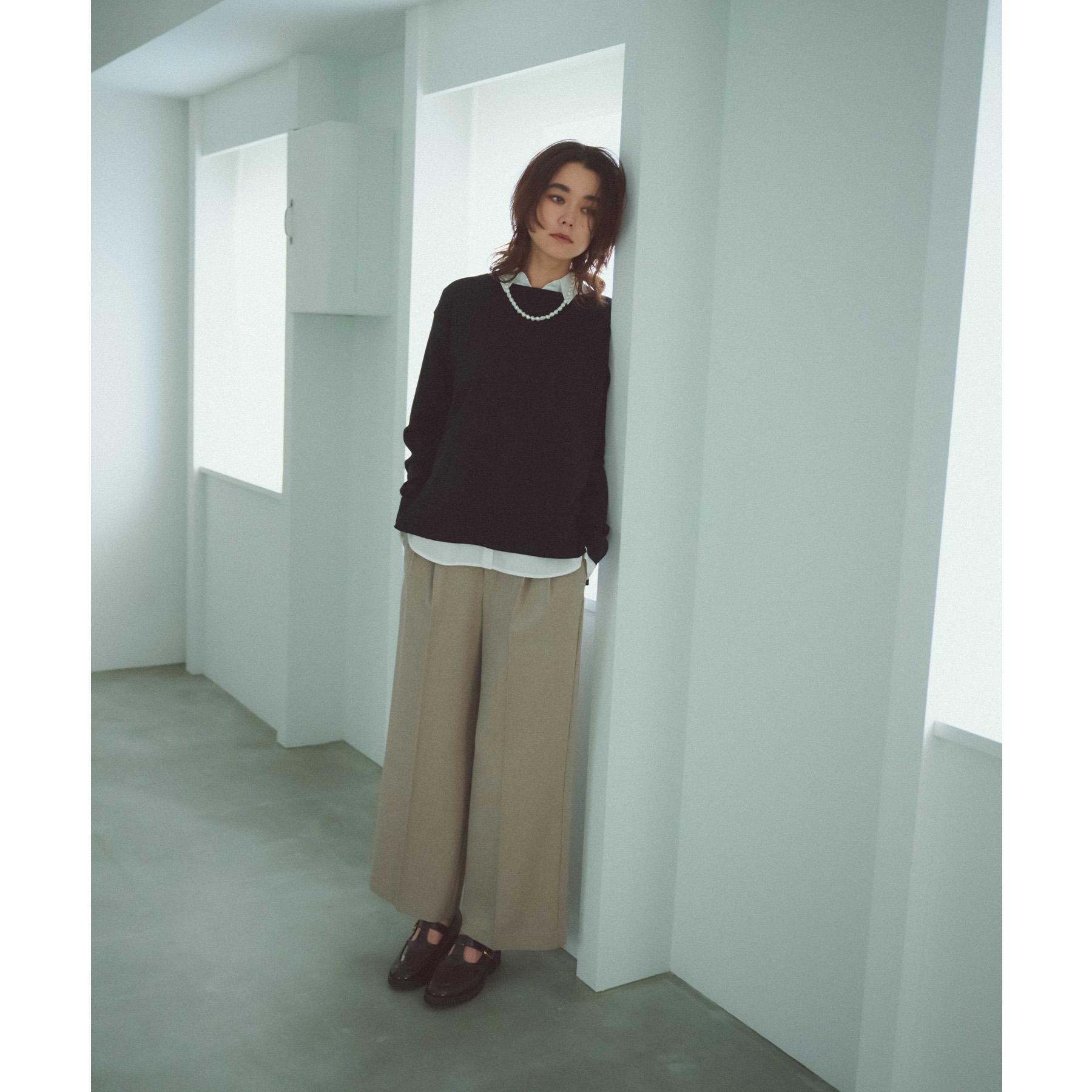 OPAQUE.CLIP「ボートネックニット/エクストラファインメリノウール【THEシリーズ/洗濯機OK】」|ニット・セーター|