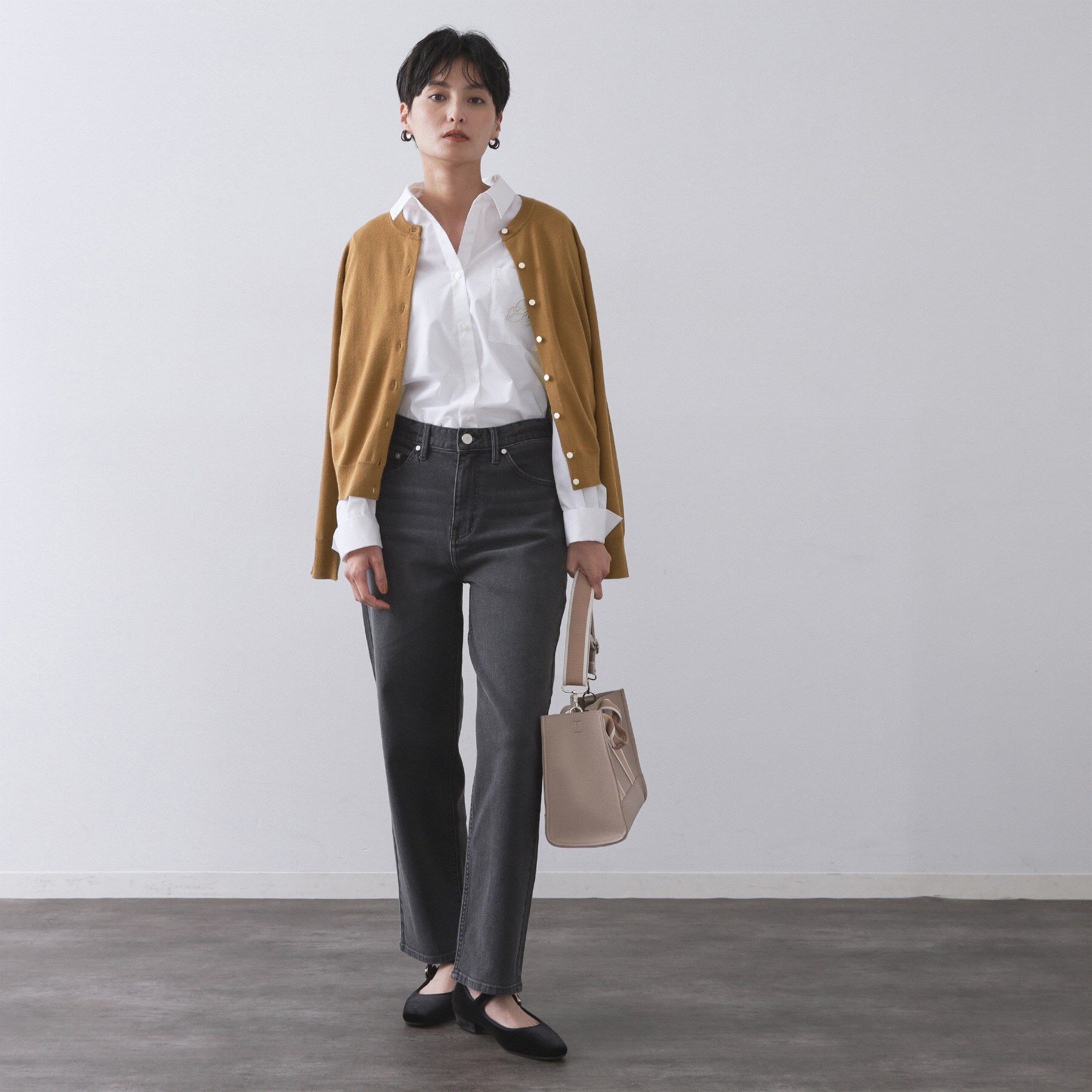 OPAQUE.CLIP「クルーニットカーディガン/エクストラファインメリノウール【THEシリーズ/洗濯機OK】」|カーディガン|