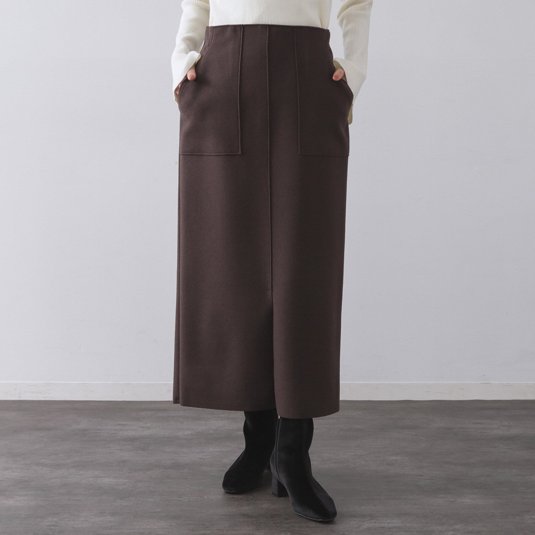 OPAQUE.CLIP「ウールライクタイトスカート【洗濯機洗い可】《8col》」|スカート|