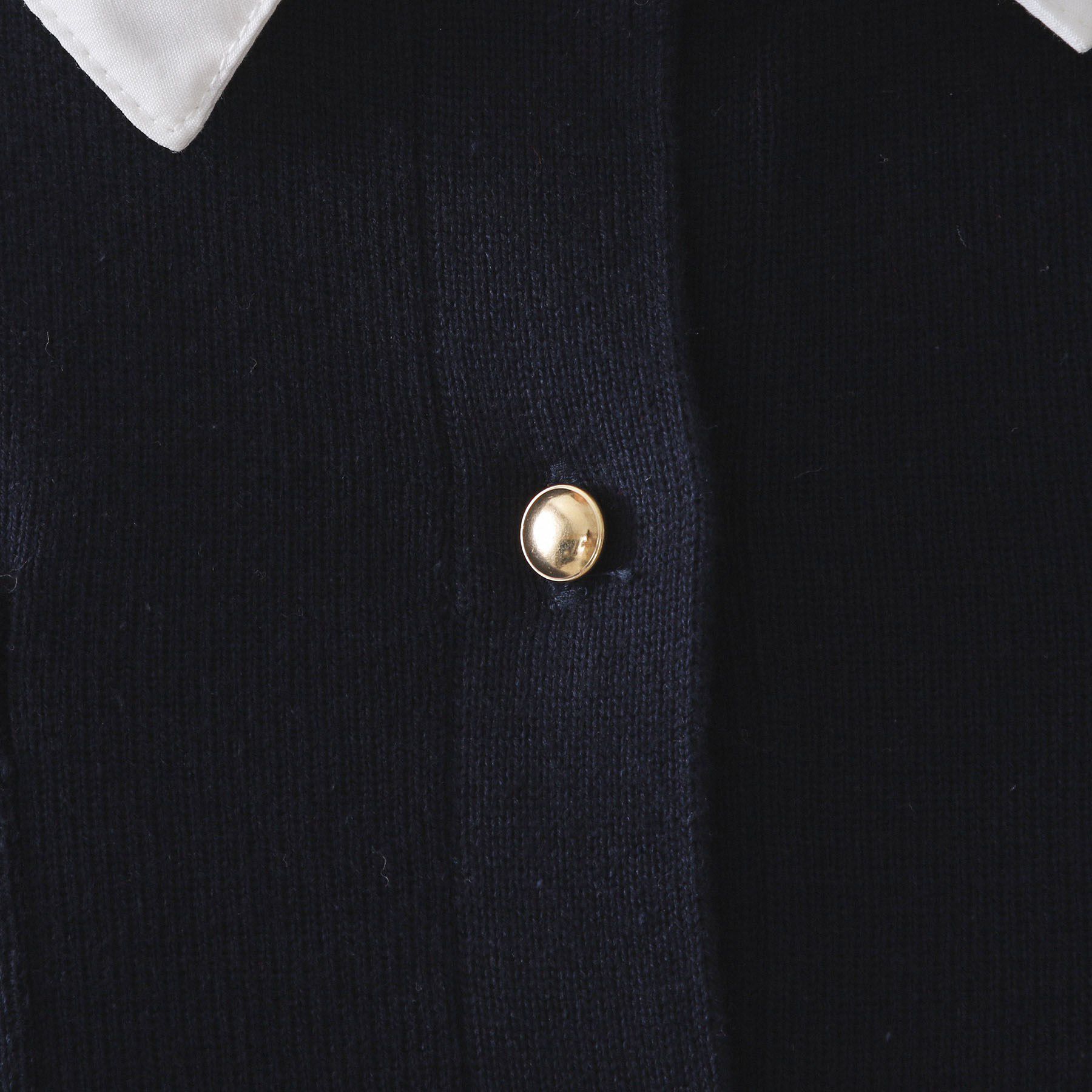 OPAQUE.CLIP「《andGIRL掲載》金ボタンニットカーディガン/衿取り外し可【洗濯機OK】」|カーディガン|