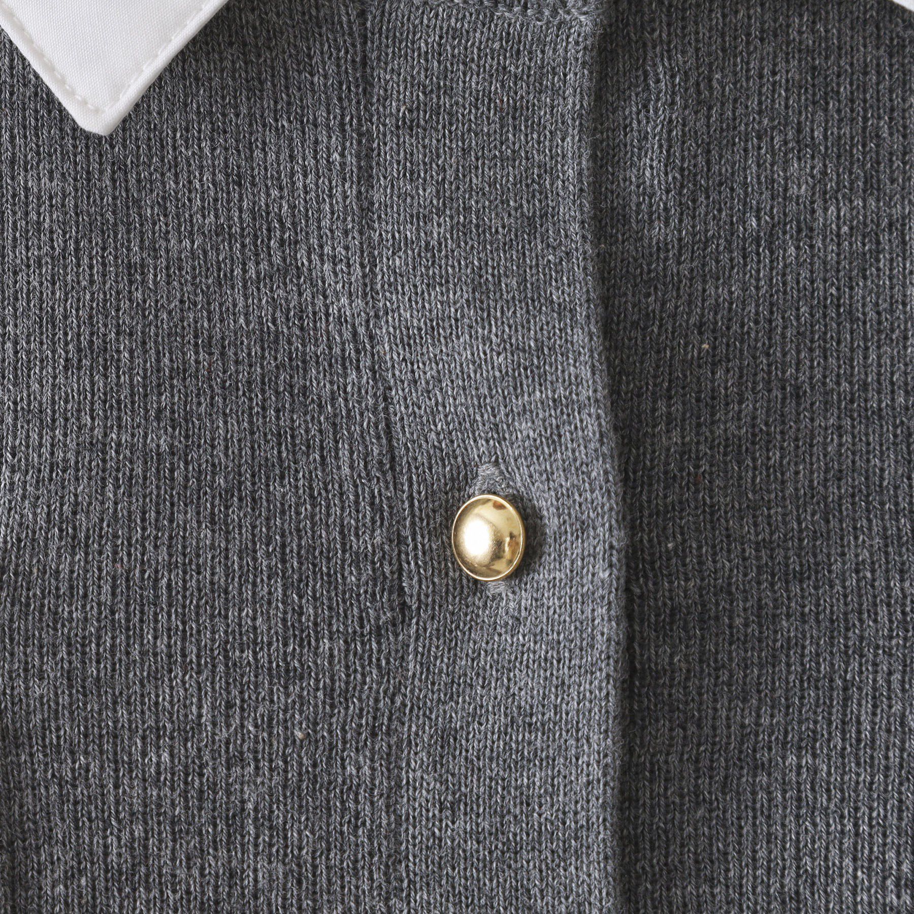 OPAQUE.CLIP「《andGIRL掲載》金ボタンニットカーディガン/衿取り外し可【洗濯機OK】」|カーディガン|