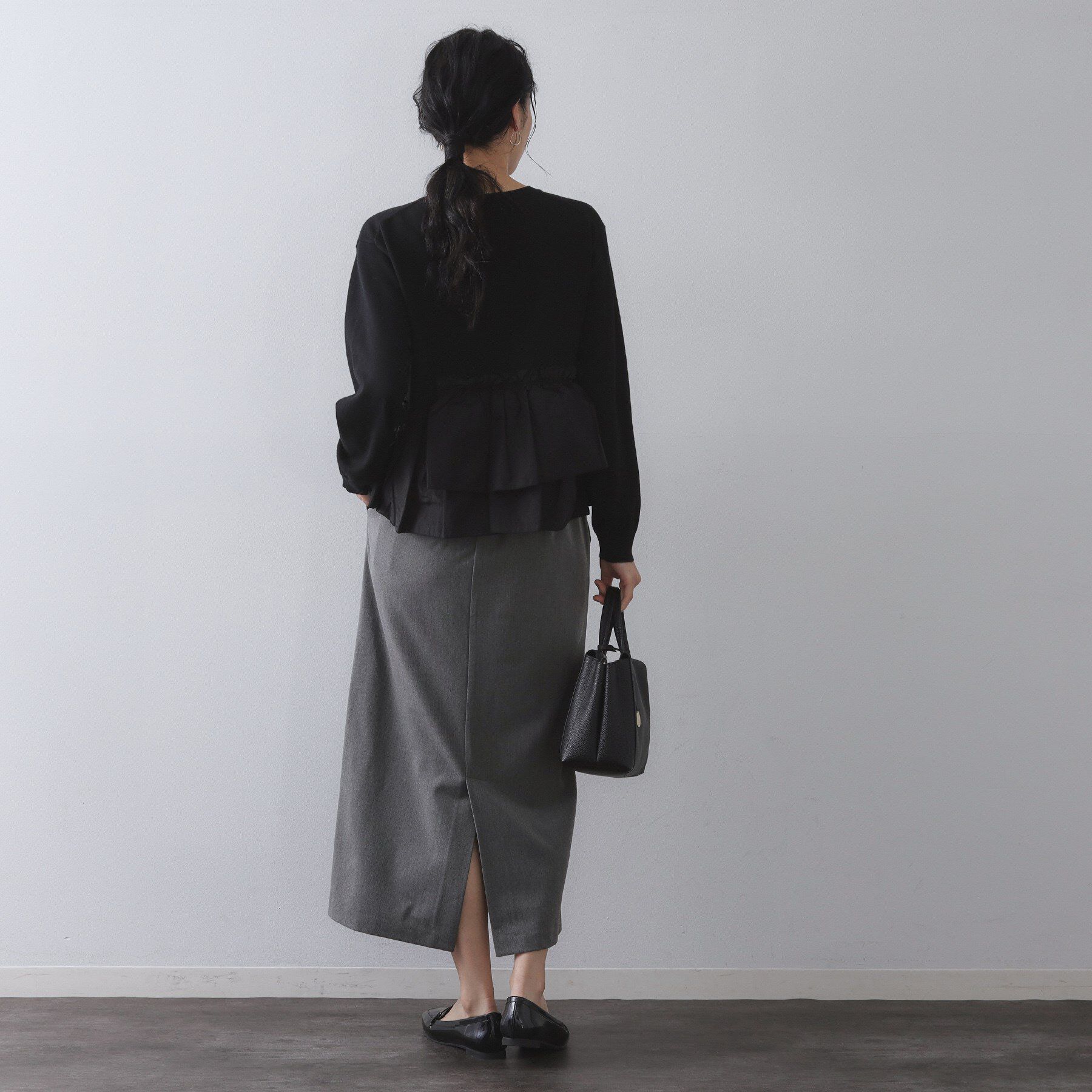 OPAQUE.CLIP「フリルドッキングニット【洗濯機OK】」|ニット・セーター|