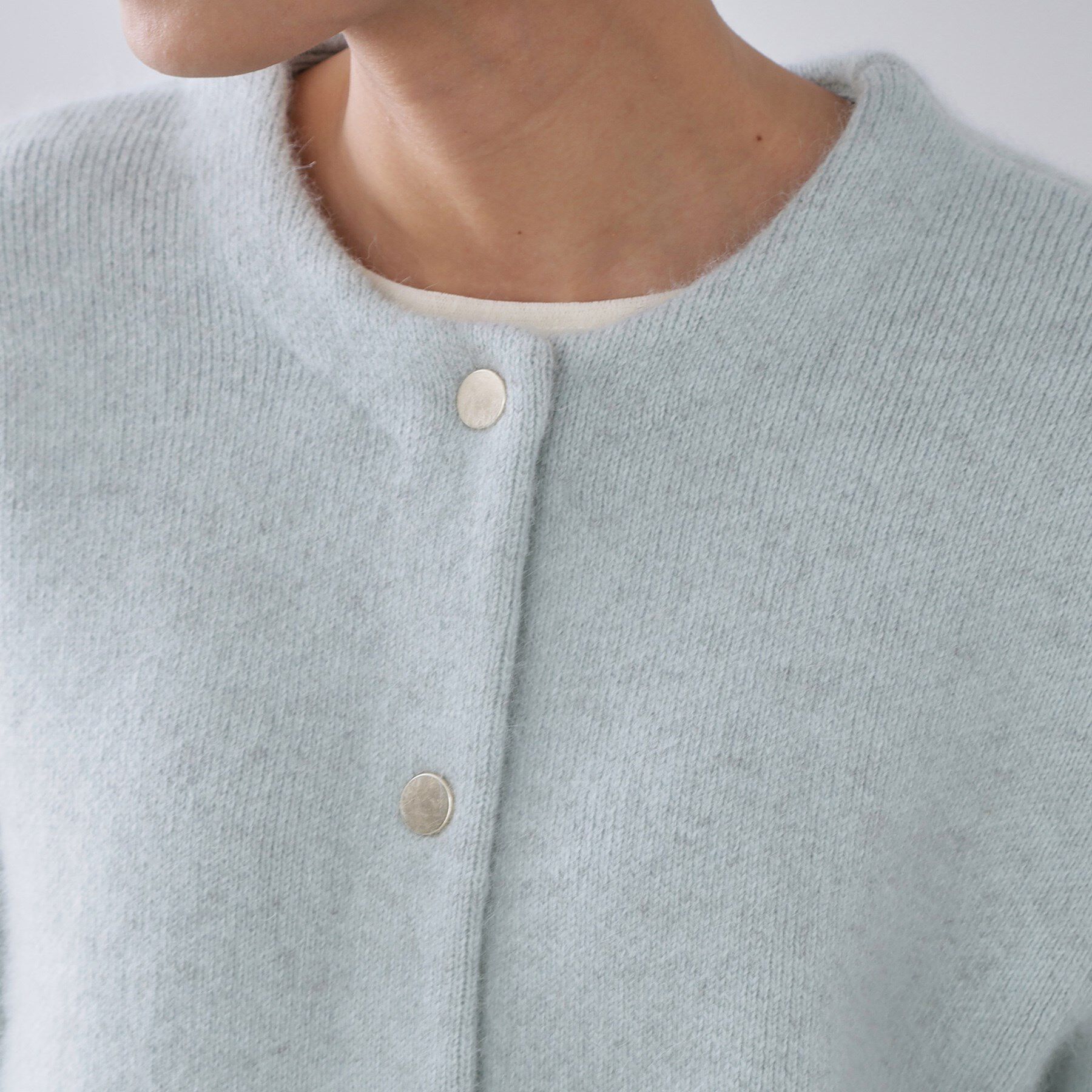 OPAQUE.CLIP「アンゴラ/フォックスブレンド　ニットカーディガン【洗濯機OK】」|カーディガン|