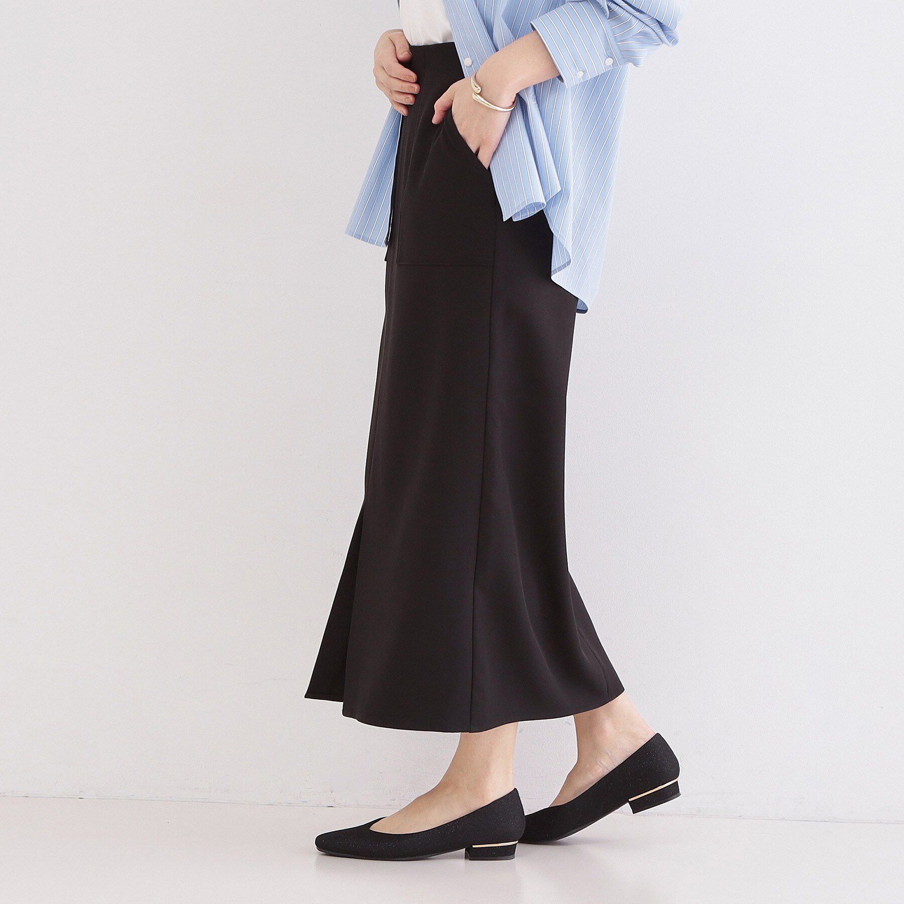 OPAQUE.CLIP「ストレッチダブルポケットタイトスカート【洗濯機OK】」|スカート|