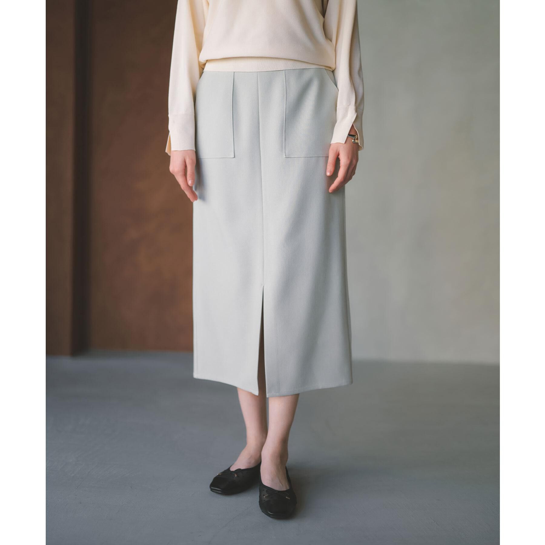 OPAQUE.CLIP「ストレッチダブルポケットタイトスカート【洗濯機OK】」|スカート|