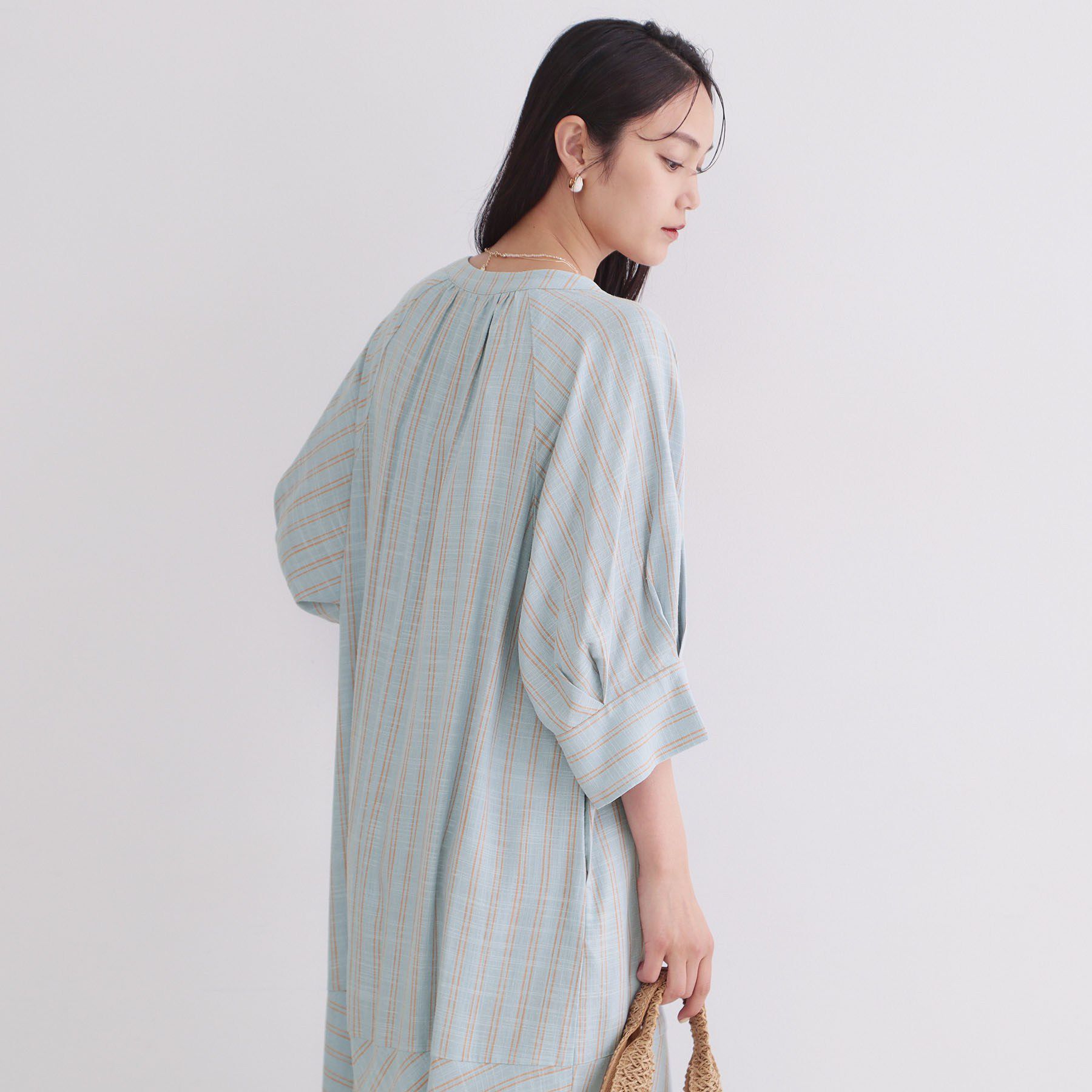 OPAQUE.CLIP「キーネックロングワンピース【洗える】」|ワンピース|