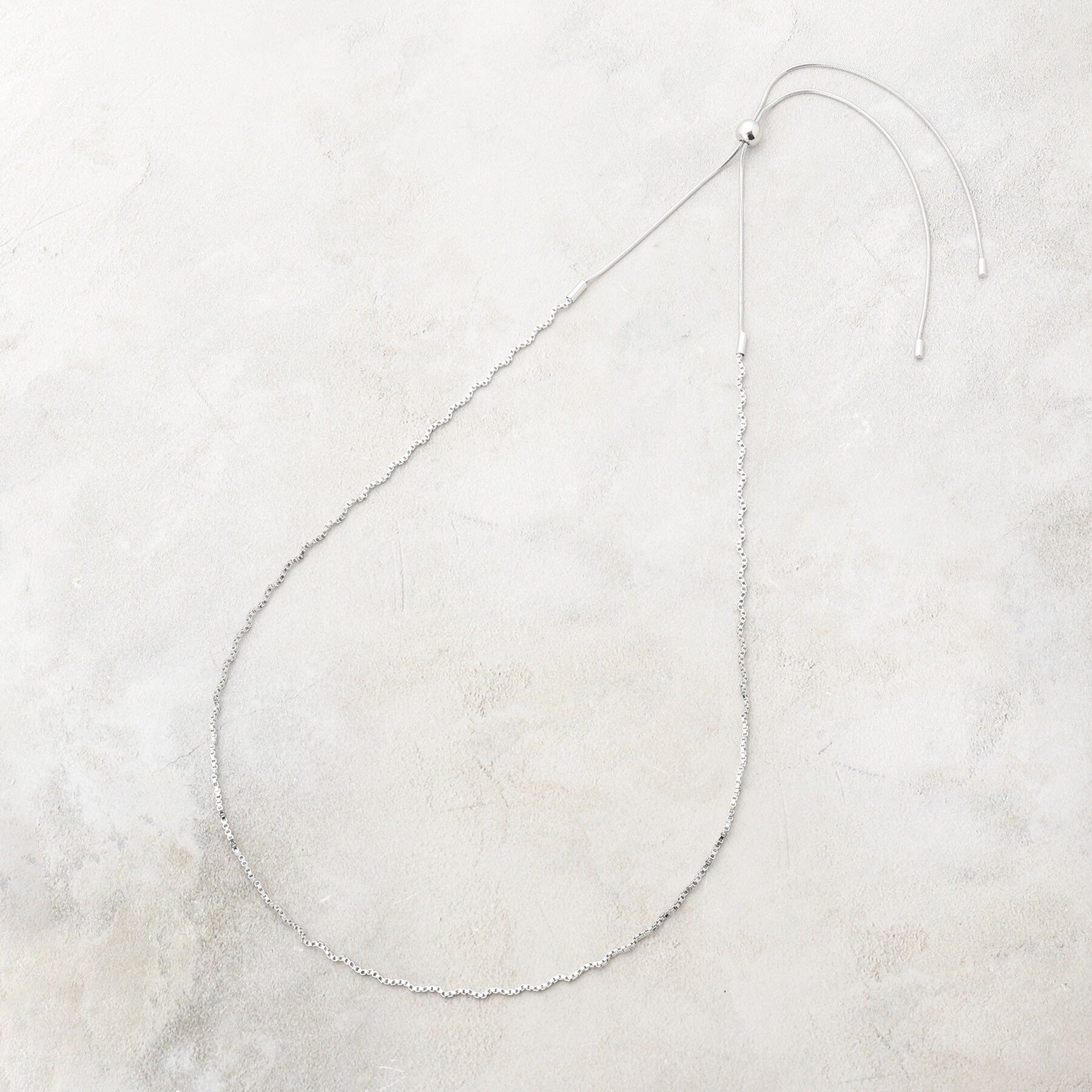 OPAQUE.CLIP「【長さ調整可】ウェーブデザインスライドネックレス」|ネックレス|シルバー(006)