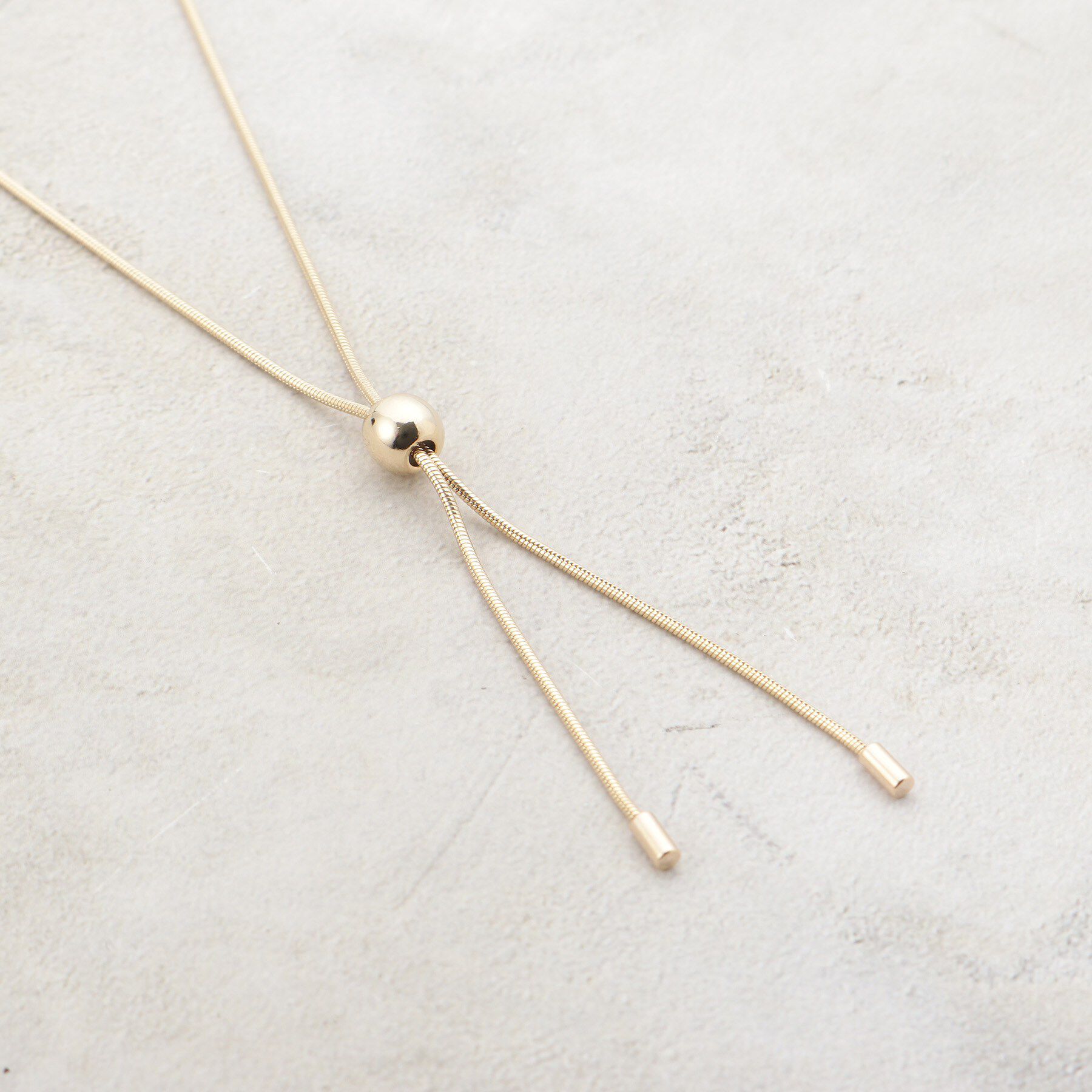 OPAQUE.CLIP「【長さ調整可】ウェーブデザインスライドネックレス」|ネックレス|