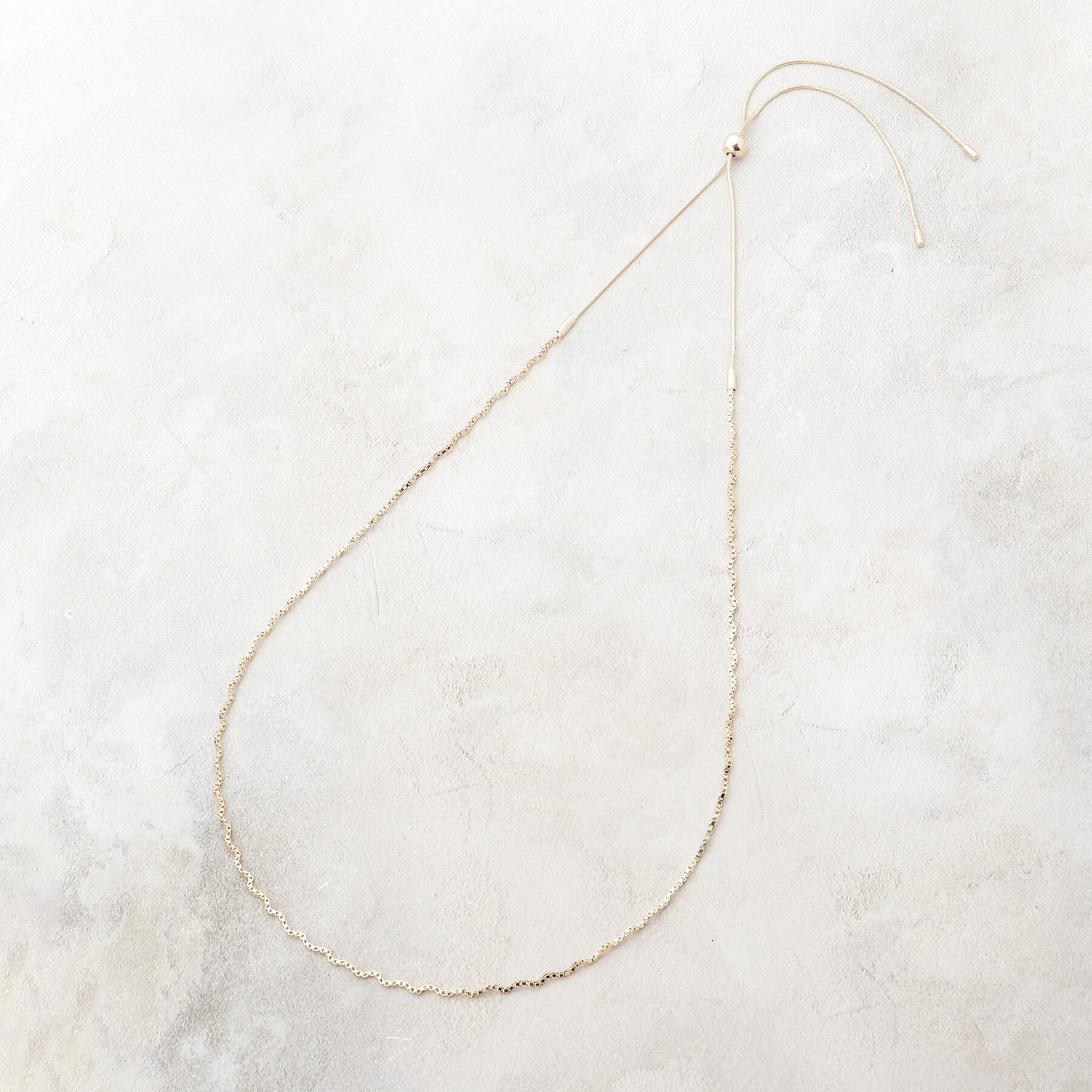 OPAQUE.CLIP「【長さ調整可】ウェーブデザインスライドネックレス」|ネックレス|ゴールド(007)