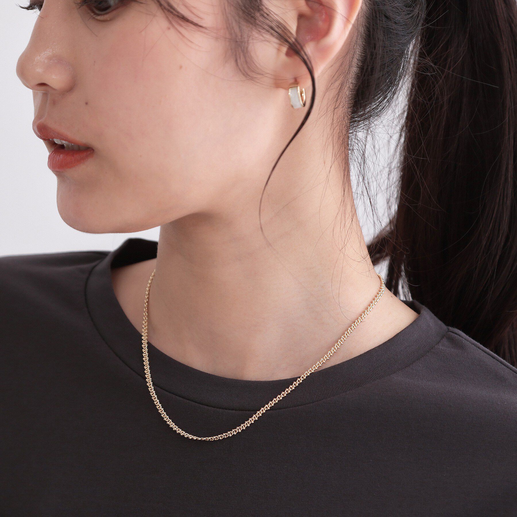 OPAQUE.CLIP「【長さ調整可】デザインミニチェーンネックレス」|ネックレス|