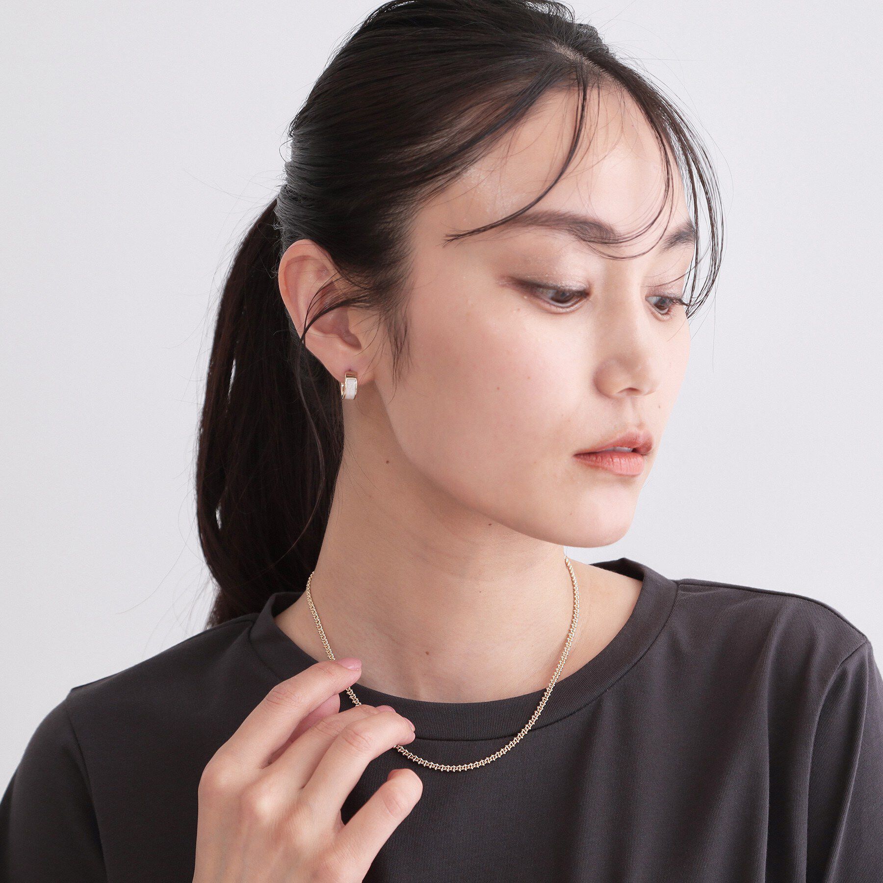 OPAQUE.CLIP「【長さ調整可】デザインミニチェーンネックレス」|ネックレス|