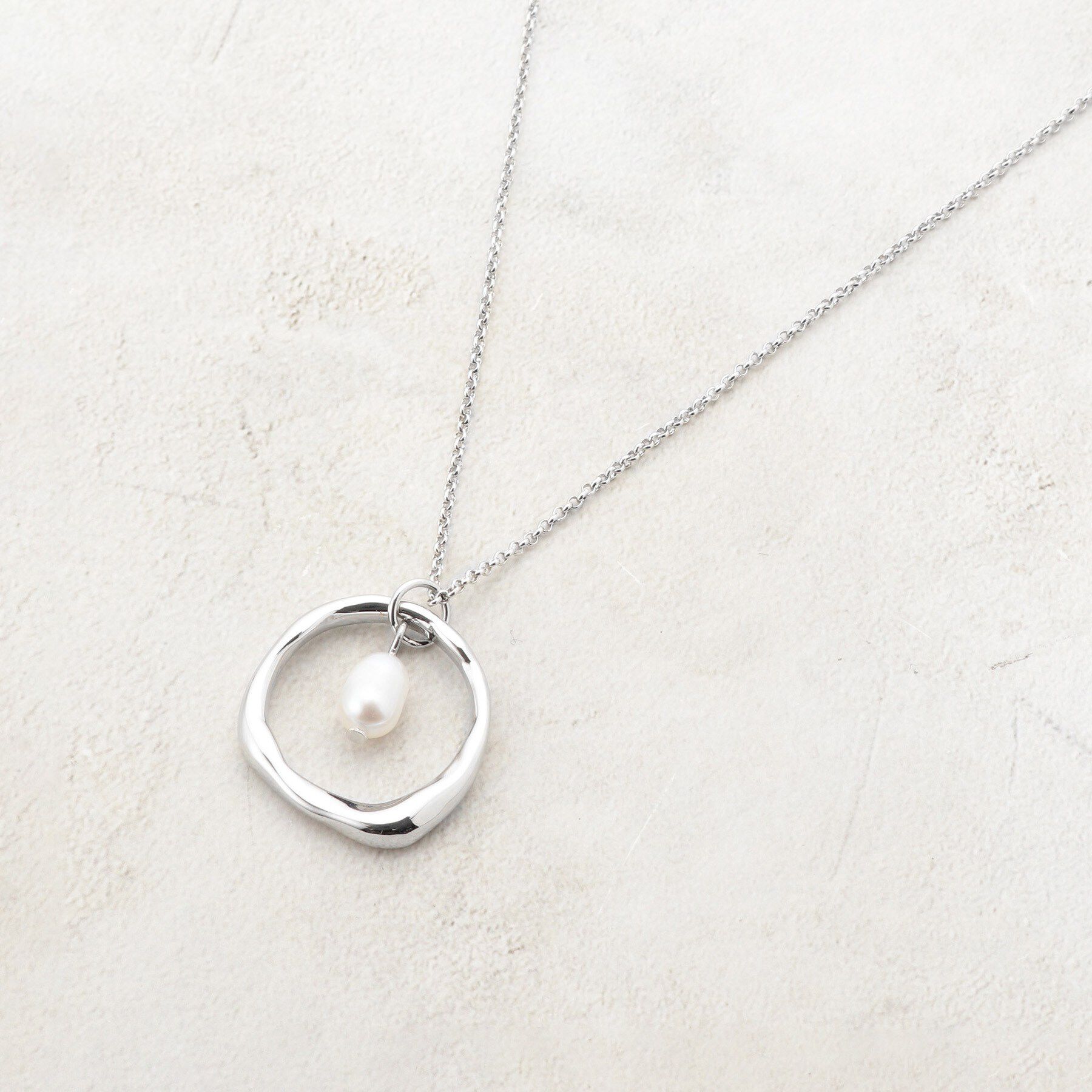 OPAQUE.CLIP「パールサークルネックレス」|ネックレス|シルバー(006)