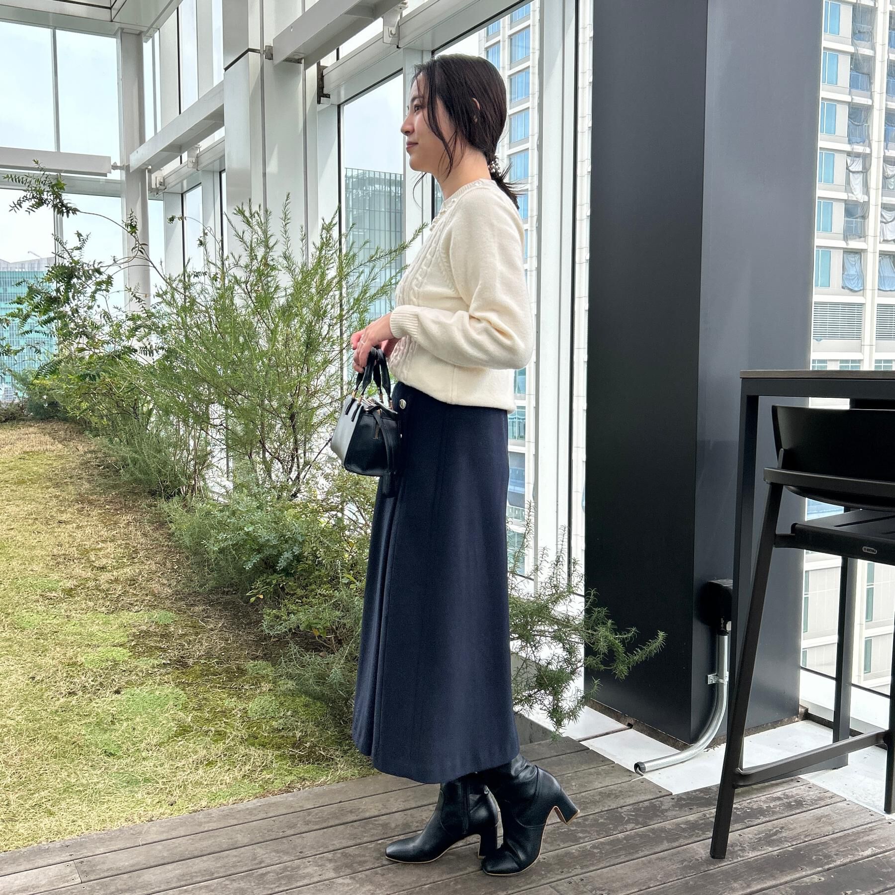 Couture broach「【きれいめ】パール調デザイン アラン柄ニット」|ニット・セーター|