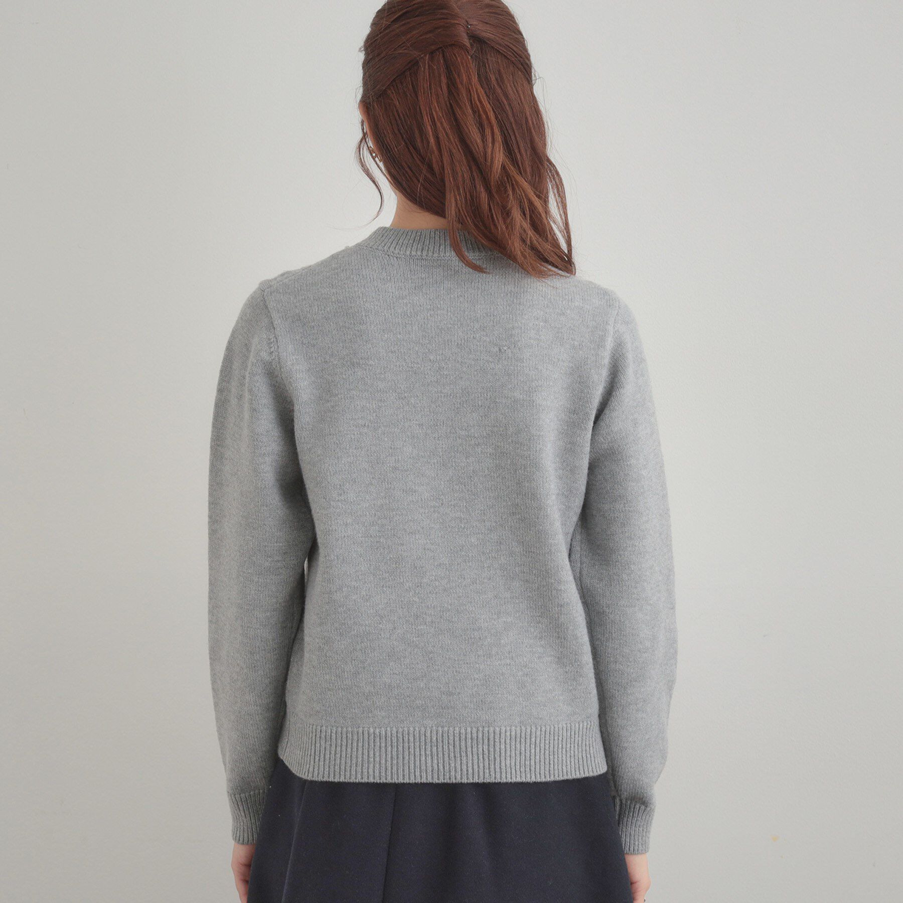 Couture broach「【きれいめ】パール調デザイン アラン柄ニット」|ニット・セーター|