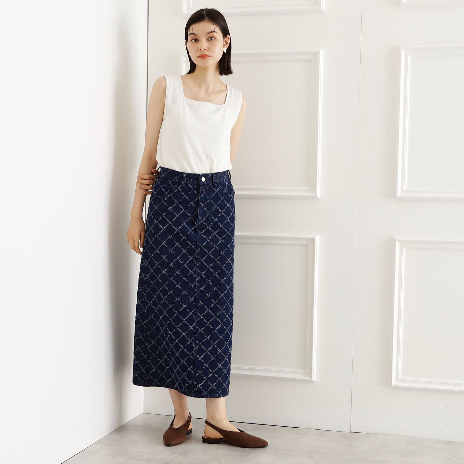 THE SHOP TK「【ひんやり】前後2WAY スクエアタンクトップ」|キャミソール|