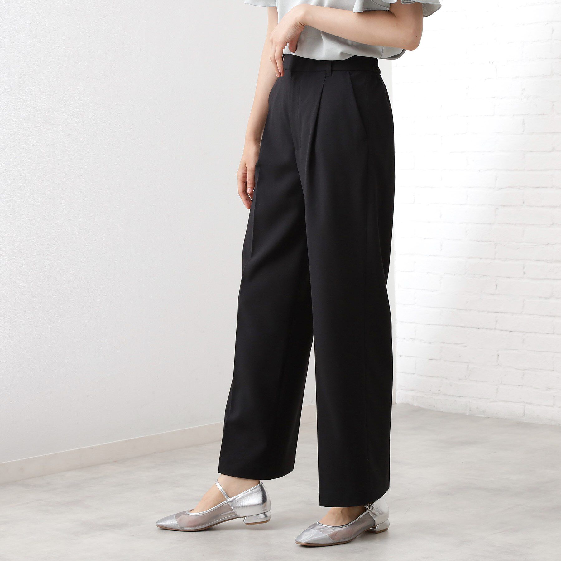 THE SHOP TK「【美脚見え】タックワイドパンツ【セットアップ可】」|その他|