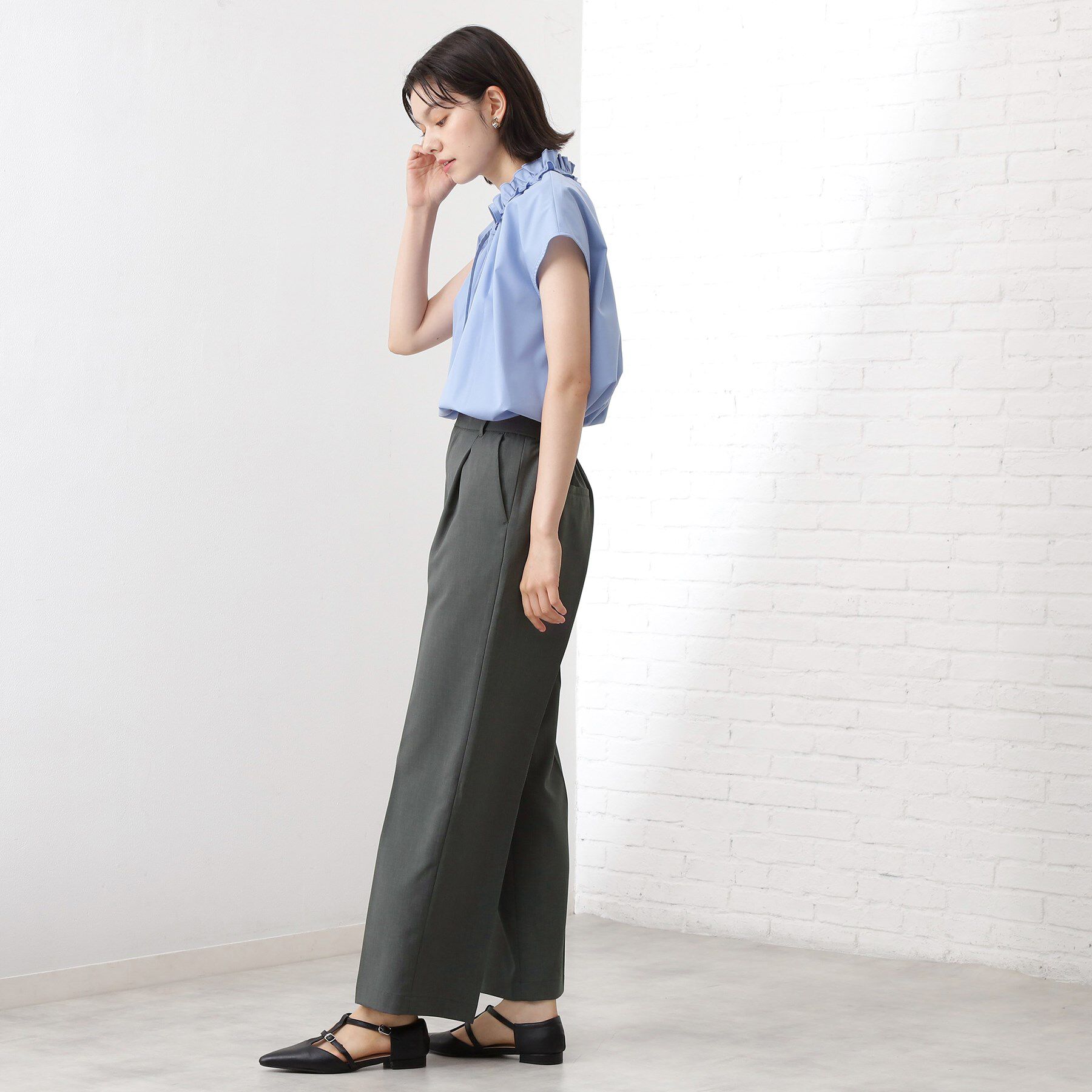 THE SHOP TK「【美脚見え】タックワイドパンツ【セットアップ可】」|その他|