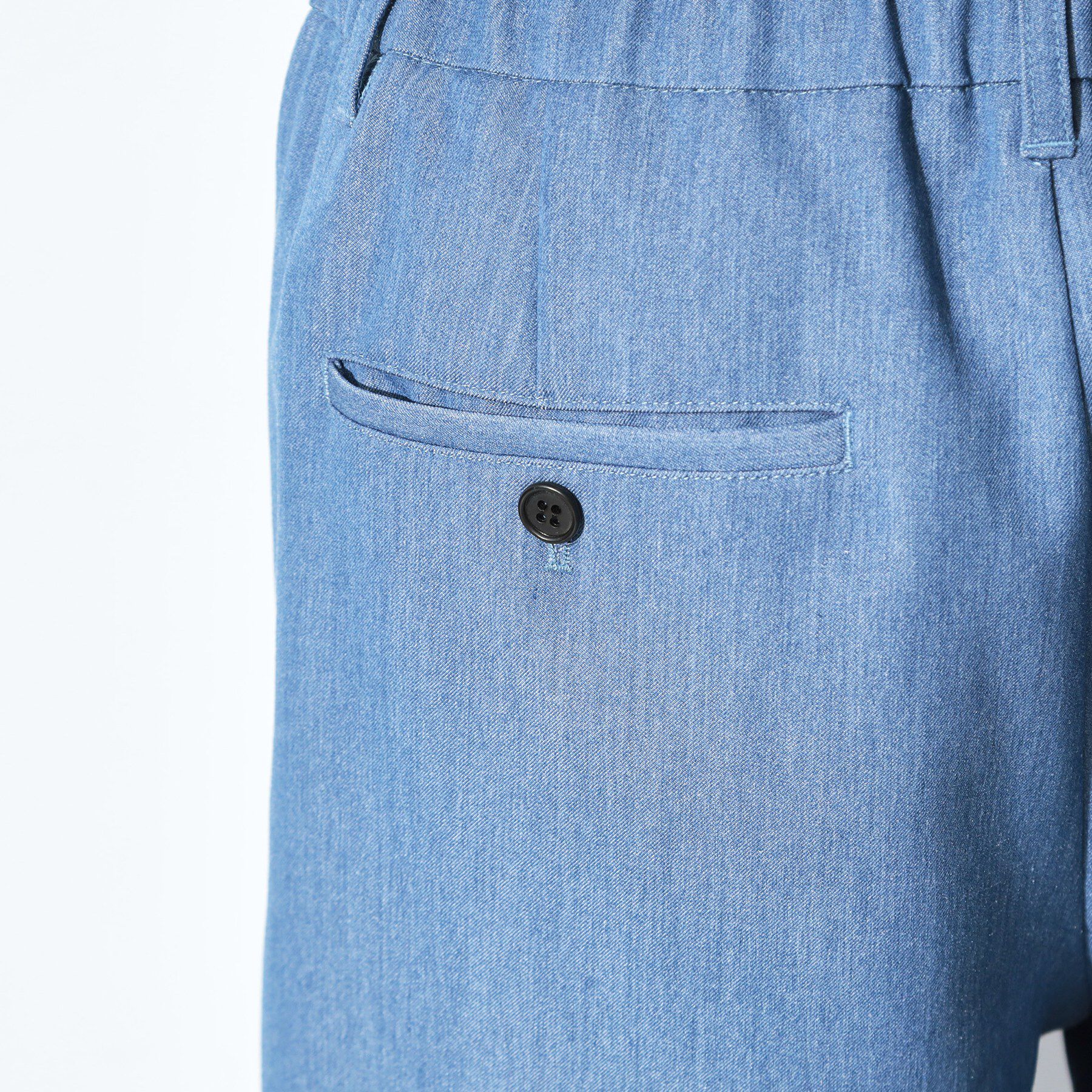 THE SHOP TK「デニムライク セミワイドイージーパンツ 【ベルト要らず／洗濯機OK】」|その他|