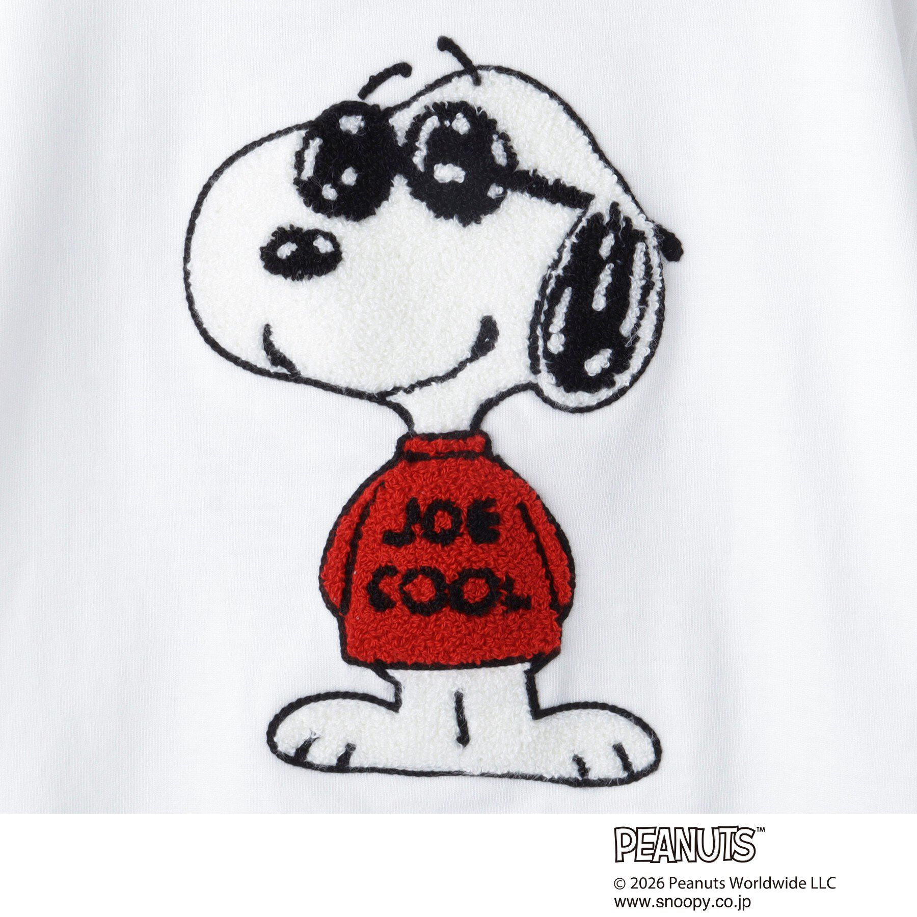 THE SHOP TK「PEANUTS ／ ピーナッツ スヌーピー さがら刺繍 半袖Tシャツ」|Tシャツ・カットソー|