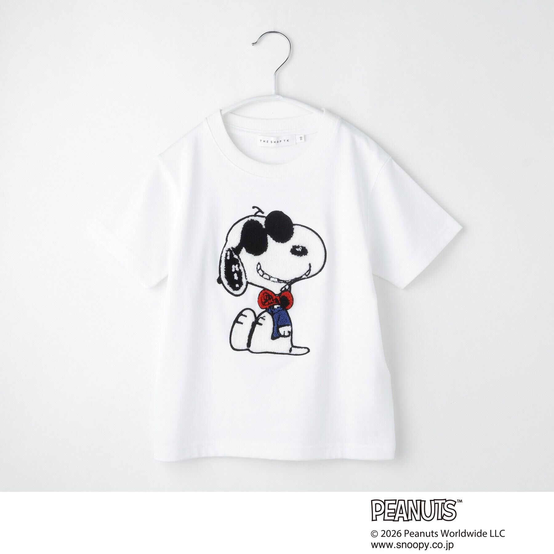 THE SHOP TK「PEANUTS ／ ピーナッツ スヌーピー さがら刺繍 半袖Tシャツ」|Tシャツ・カットソー|