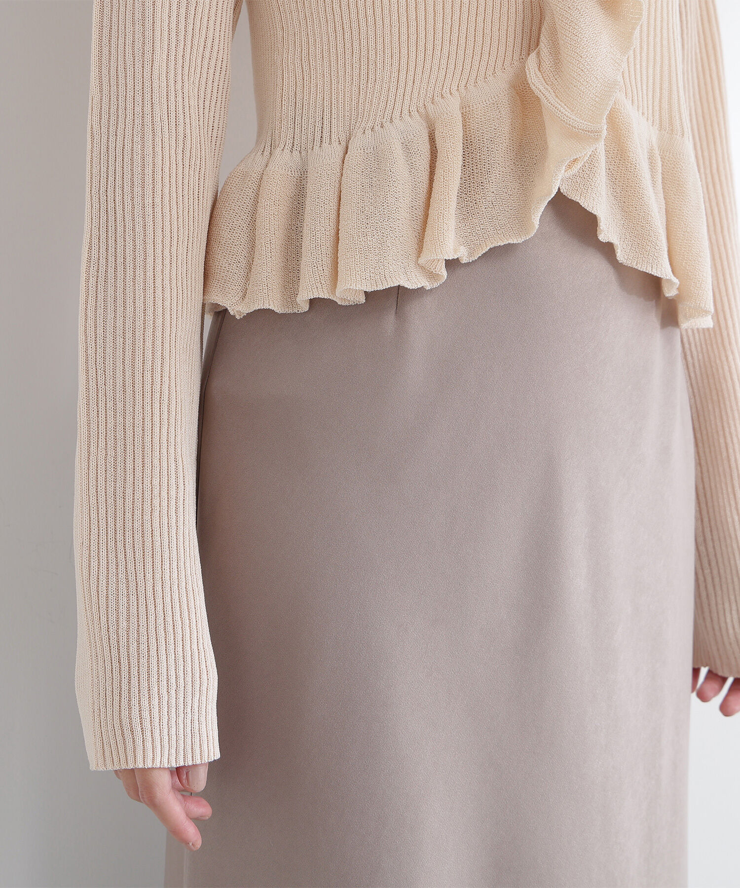  「フリルトリムカーディガン」|ニット・セーター|