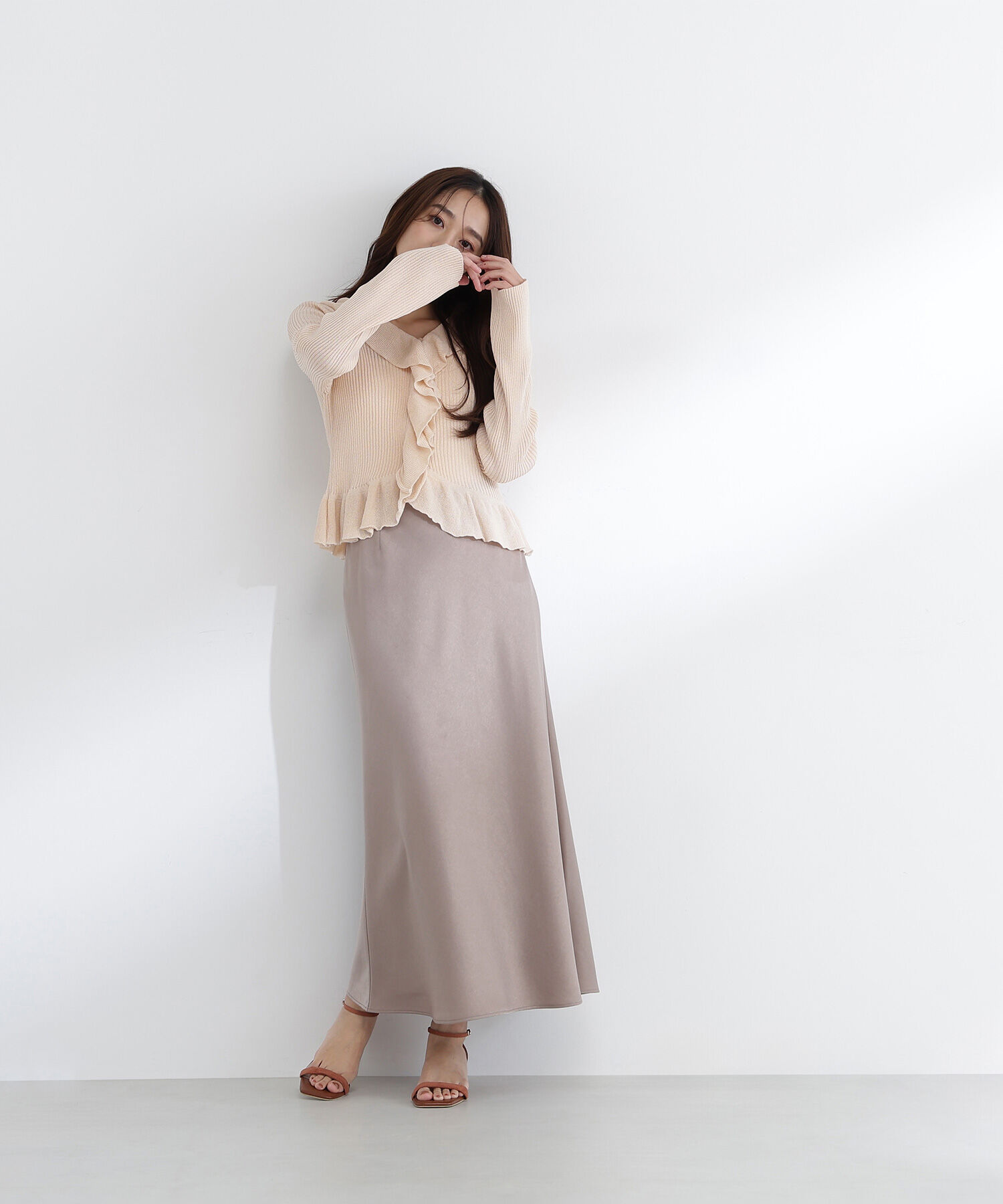  「フリルトリムカーディガン」|ニット・セーター|