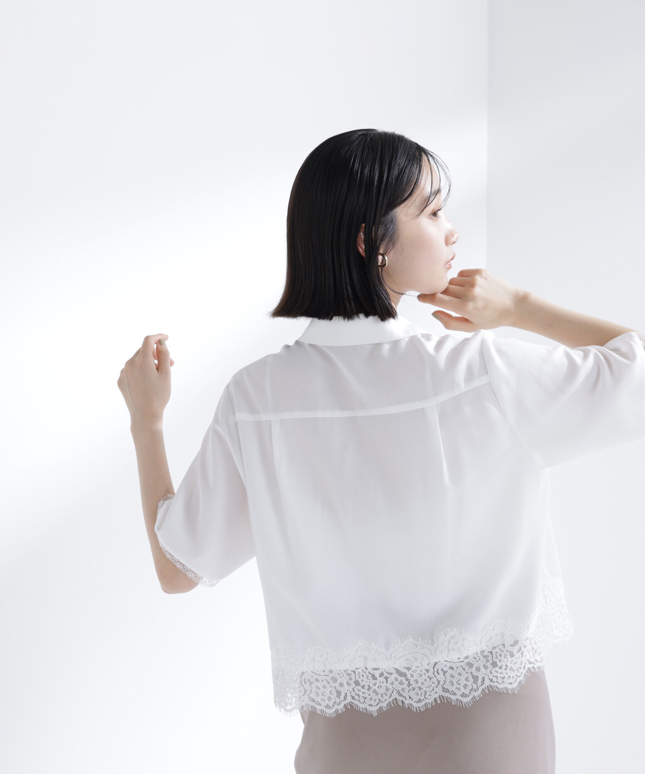  「レースドッキングシャツ」|シャツ・ブラウス|