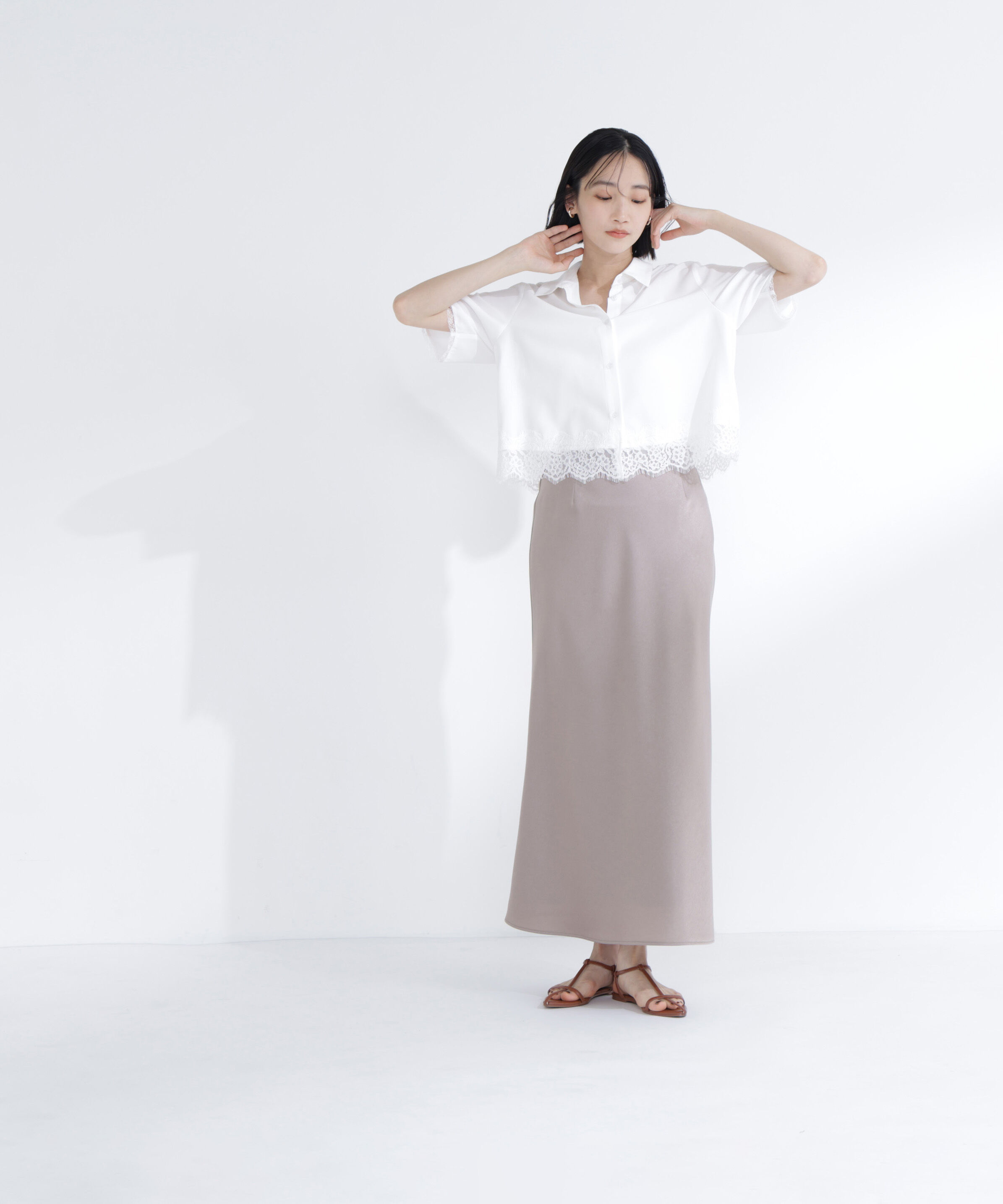  「レースドッキングシャツ」|シャツ・ブラウス|