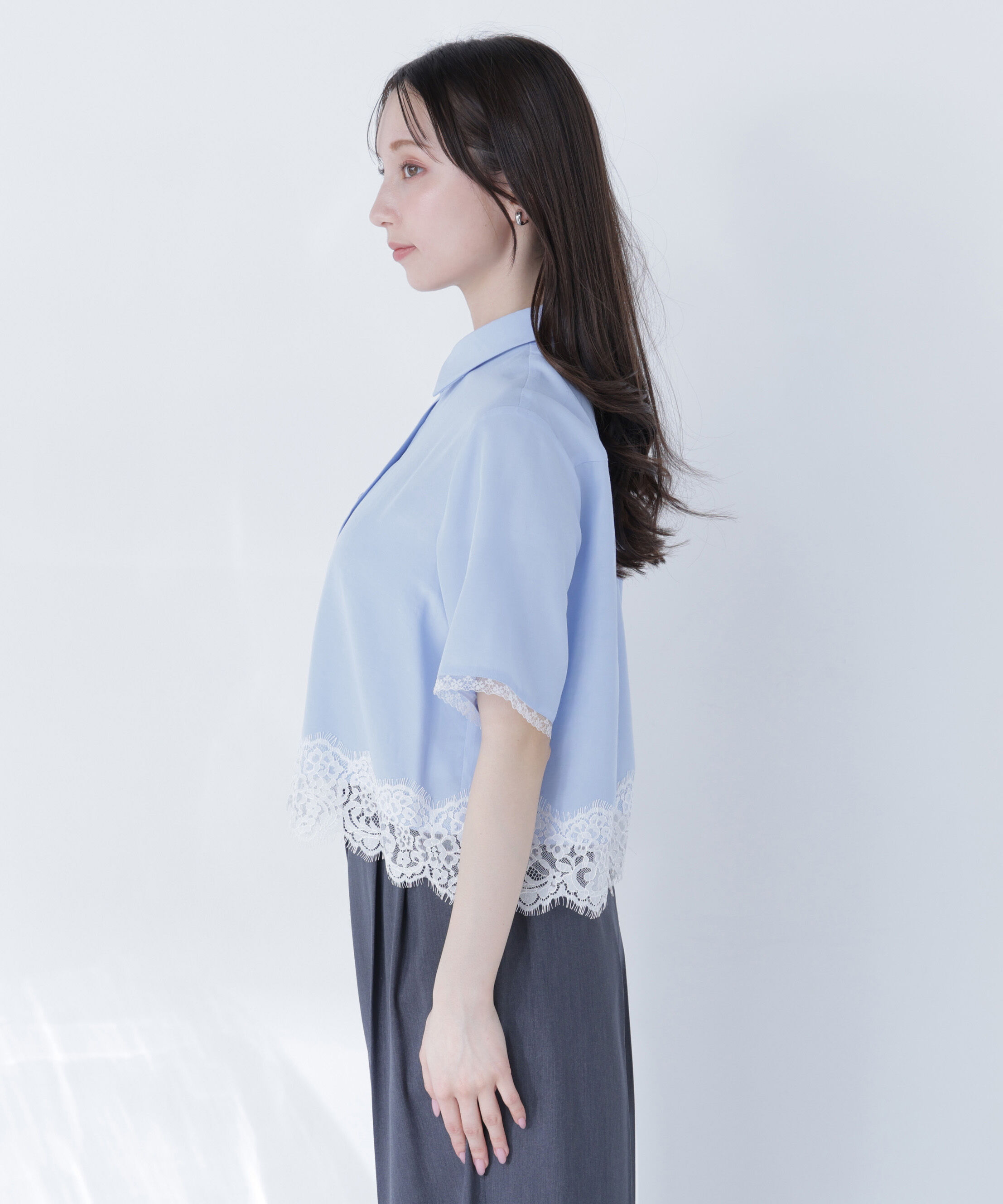  「レースドッキングシャツ」|シャツ・ブラウス|