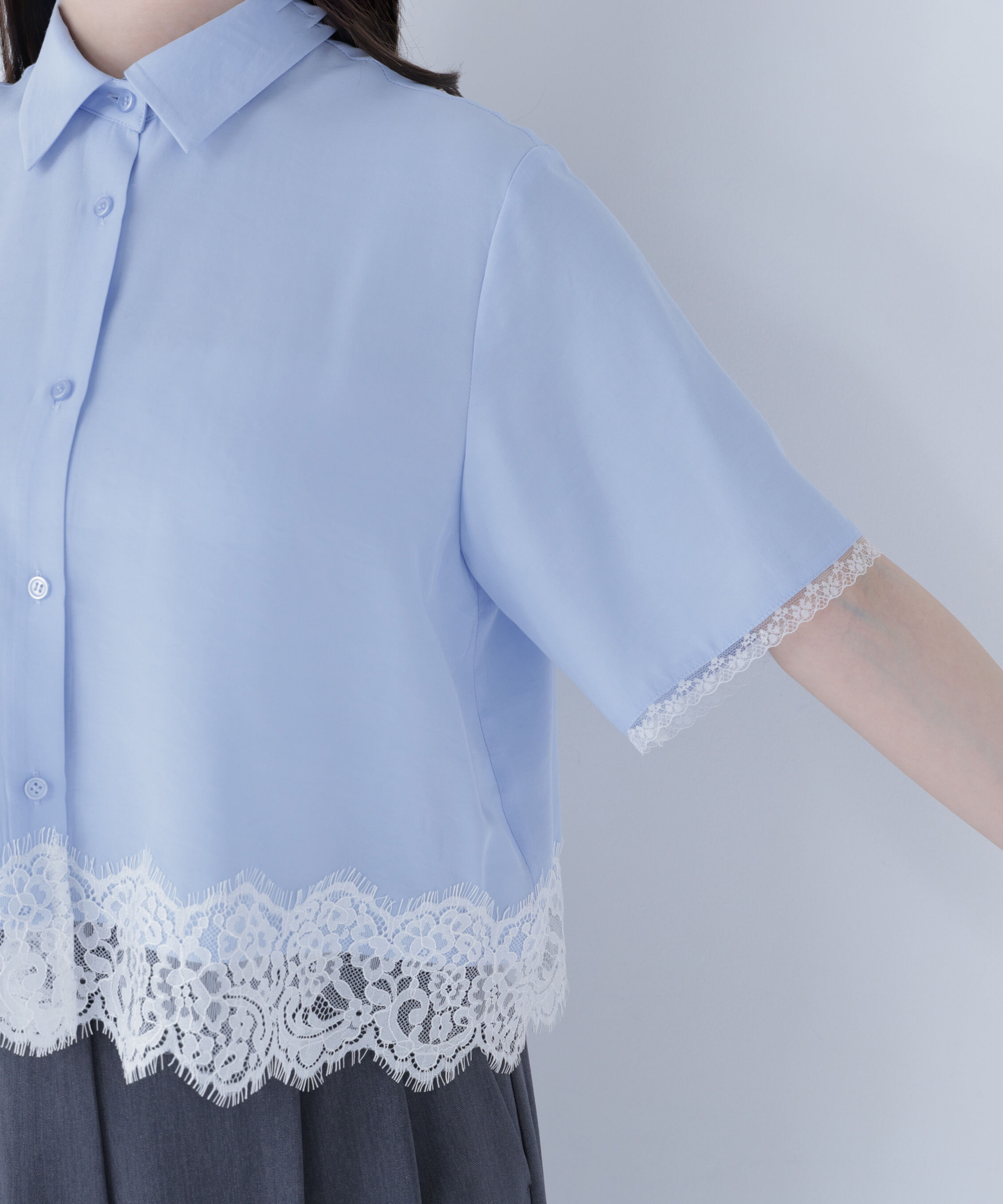  「レースドッキングシャツ」|シャツ・ブラウス|