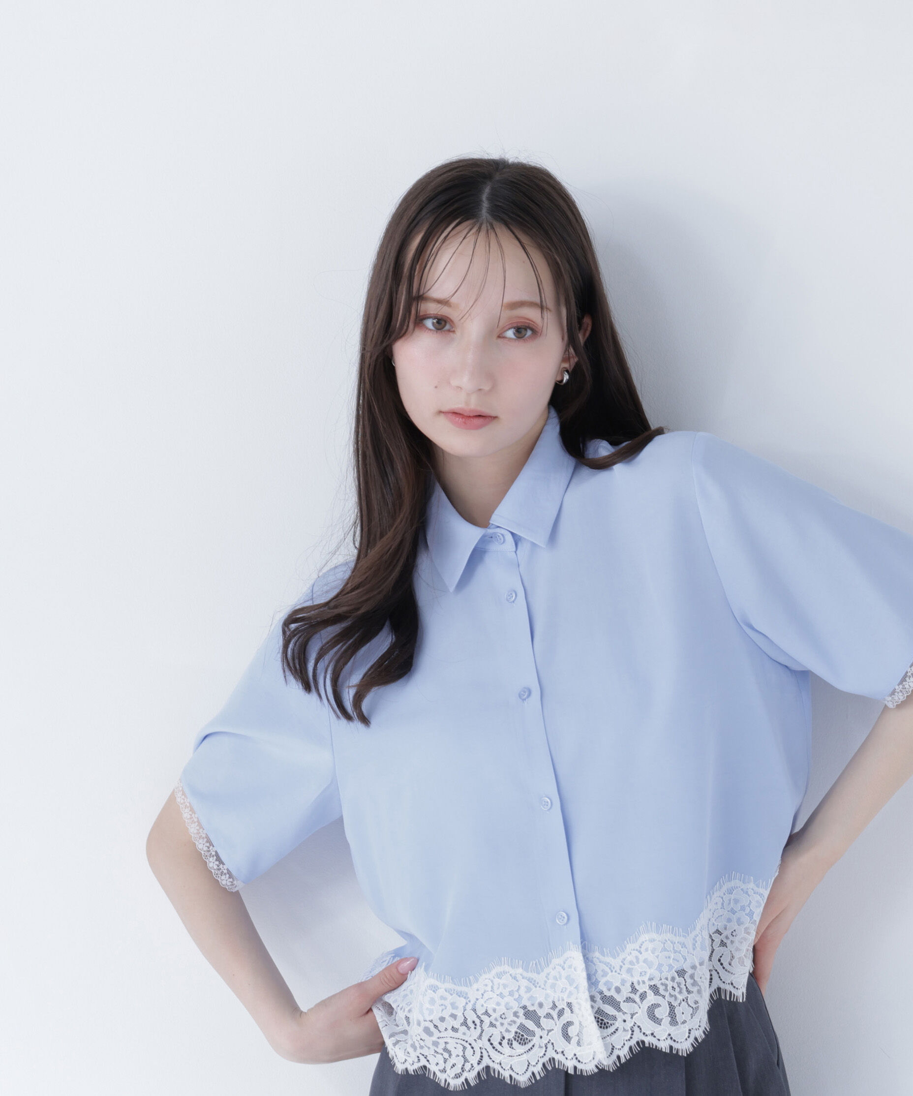  「レースドッキングシャツ」|シャツ・ブラウス|
