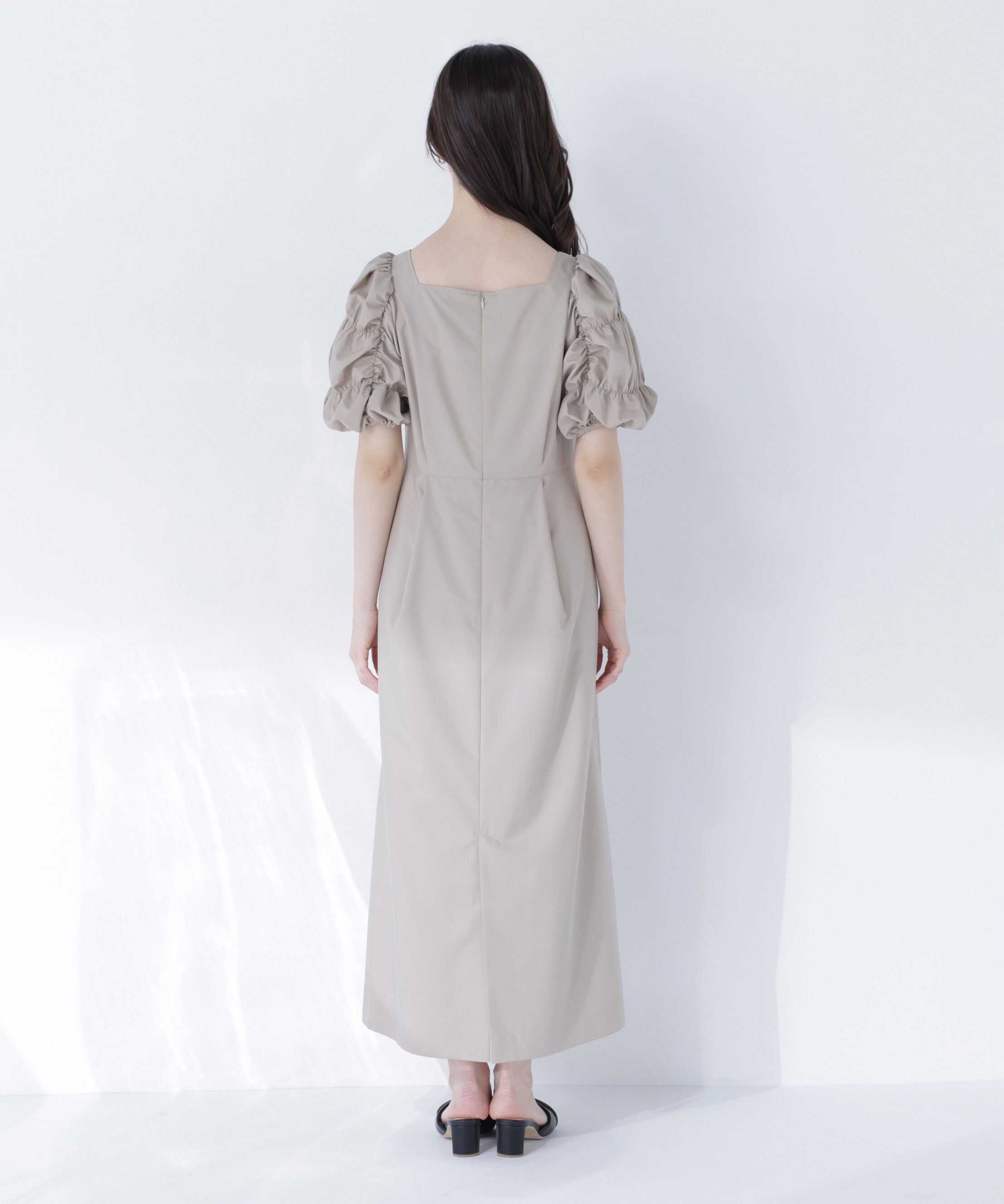  「パフィースリーブナローワンピース」|ワンピース|