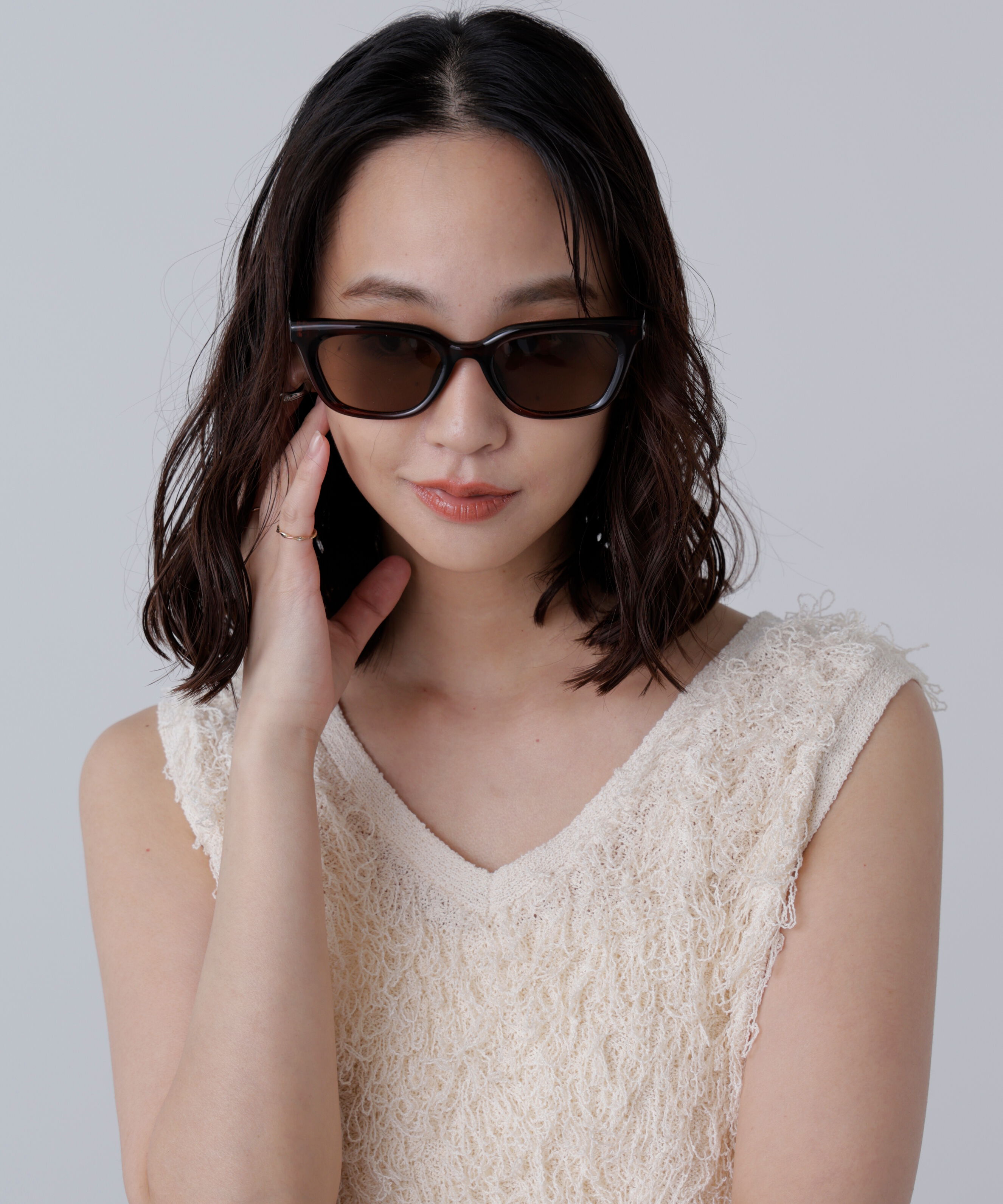  「スクエアサングラス」|ハンカチ|